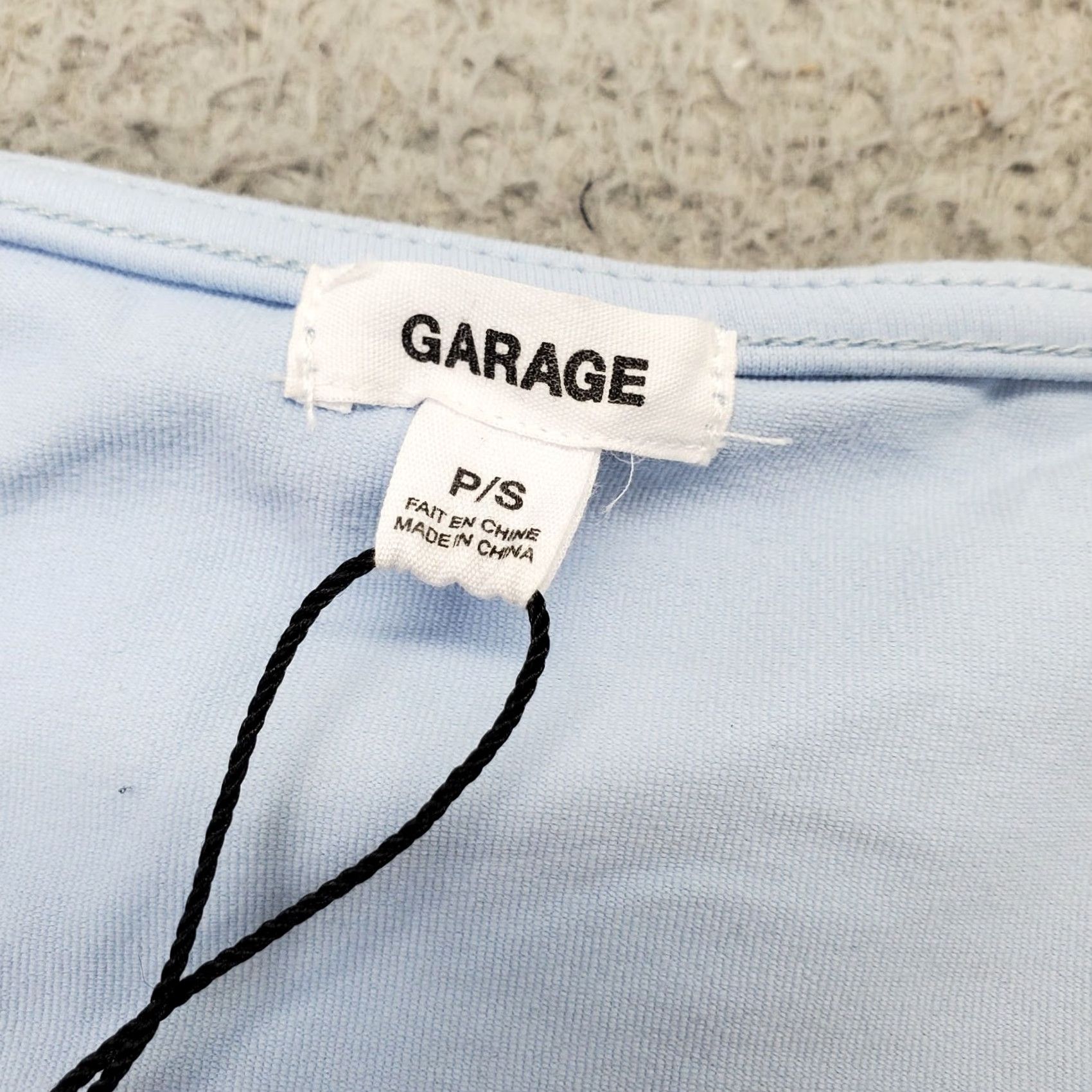 Garage Garage Mini Dress Womens PS Blue Stretch Square Neck Short Sleeve Beltless Size S / US 4 / IT 40 - 6 Thumbnail