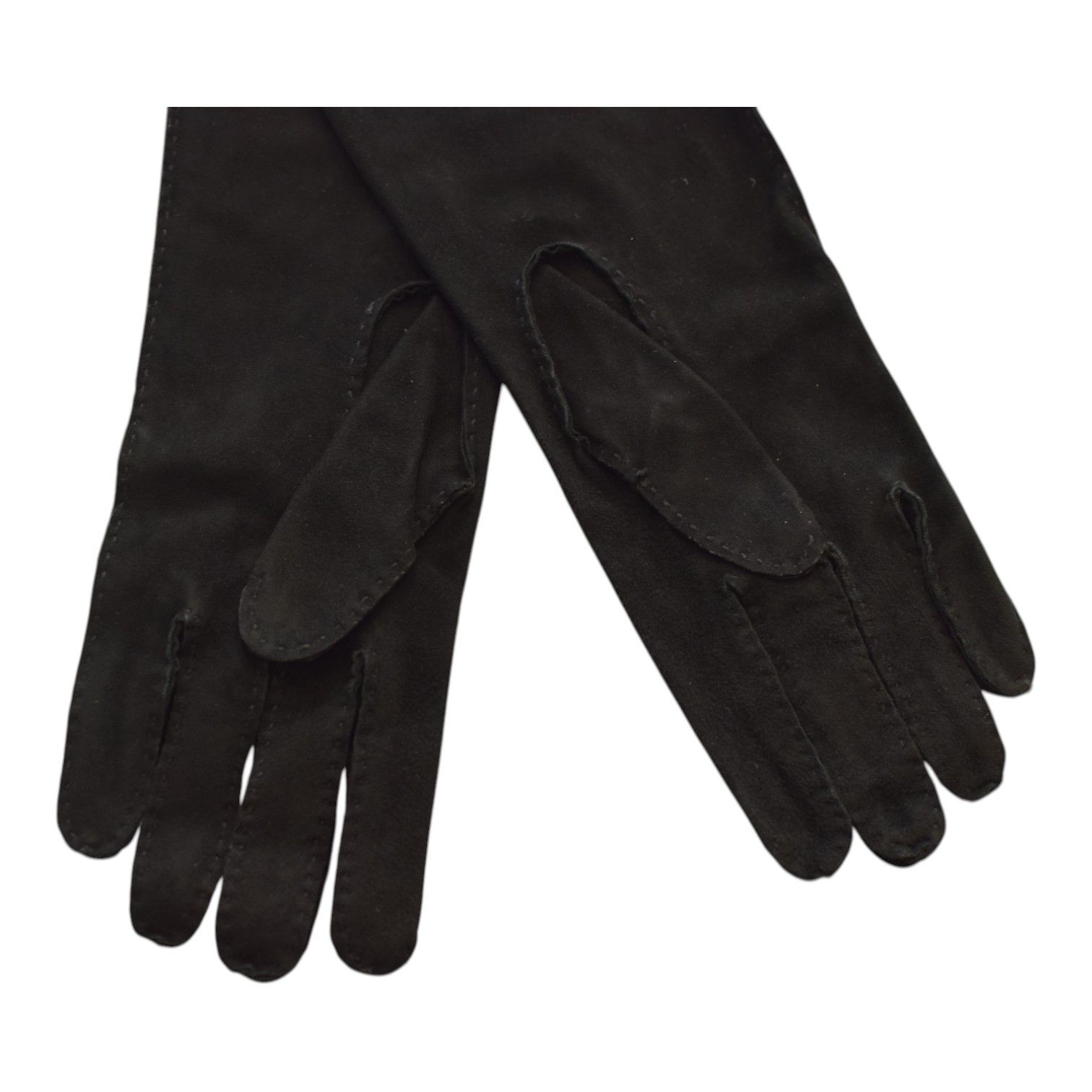 Dsquared2 Dsquared² Black Suede Long Gloves – Size M Size ONE SIZE - 4 Thumbnail