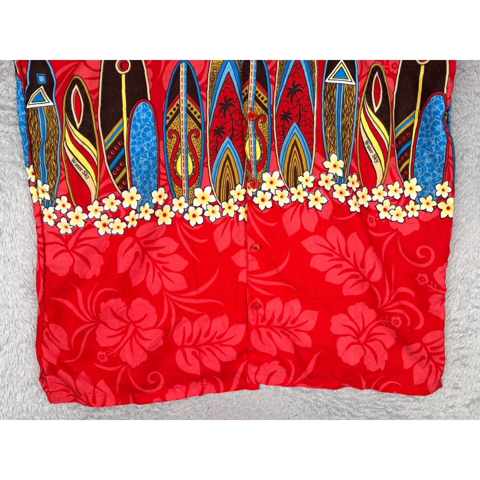 Vintage Las Vegas Shirt Mens Large Red Palm Surf Boards Floral Hawaiian Button Up Beach Size US L / EU 52-54 / 3 - 5 Thumbnail