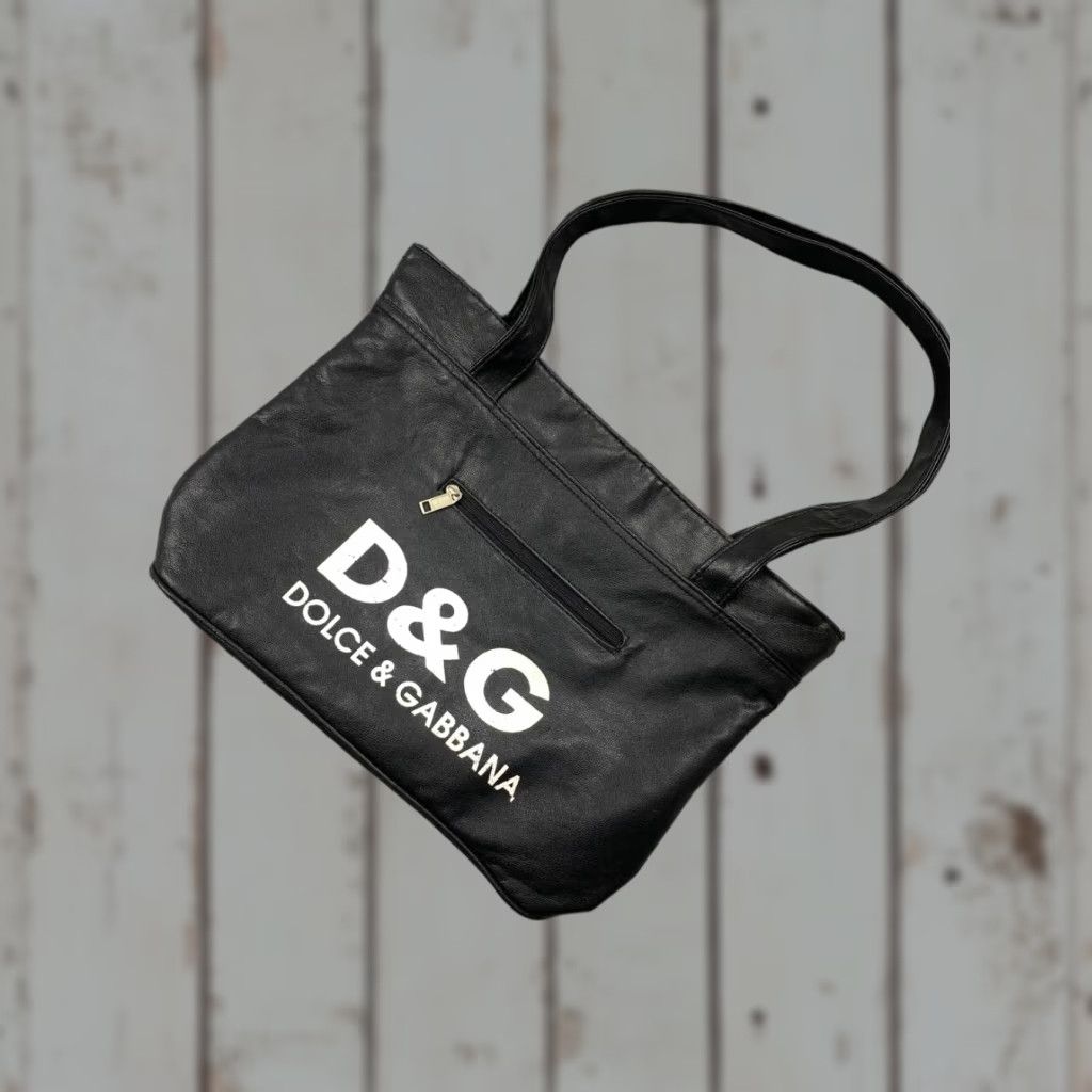 Dolce & Gabbana Dolce&Gabbana Leather Bag Big Logo DG Women Black Shoulder Bag Size ONE SIZE - 1 Thumbnail