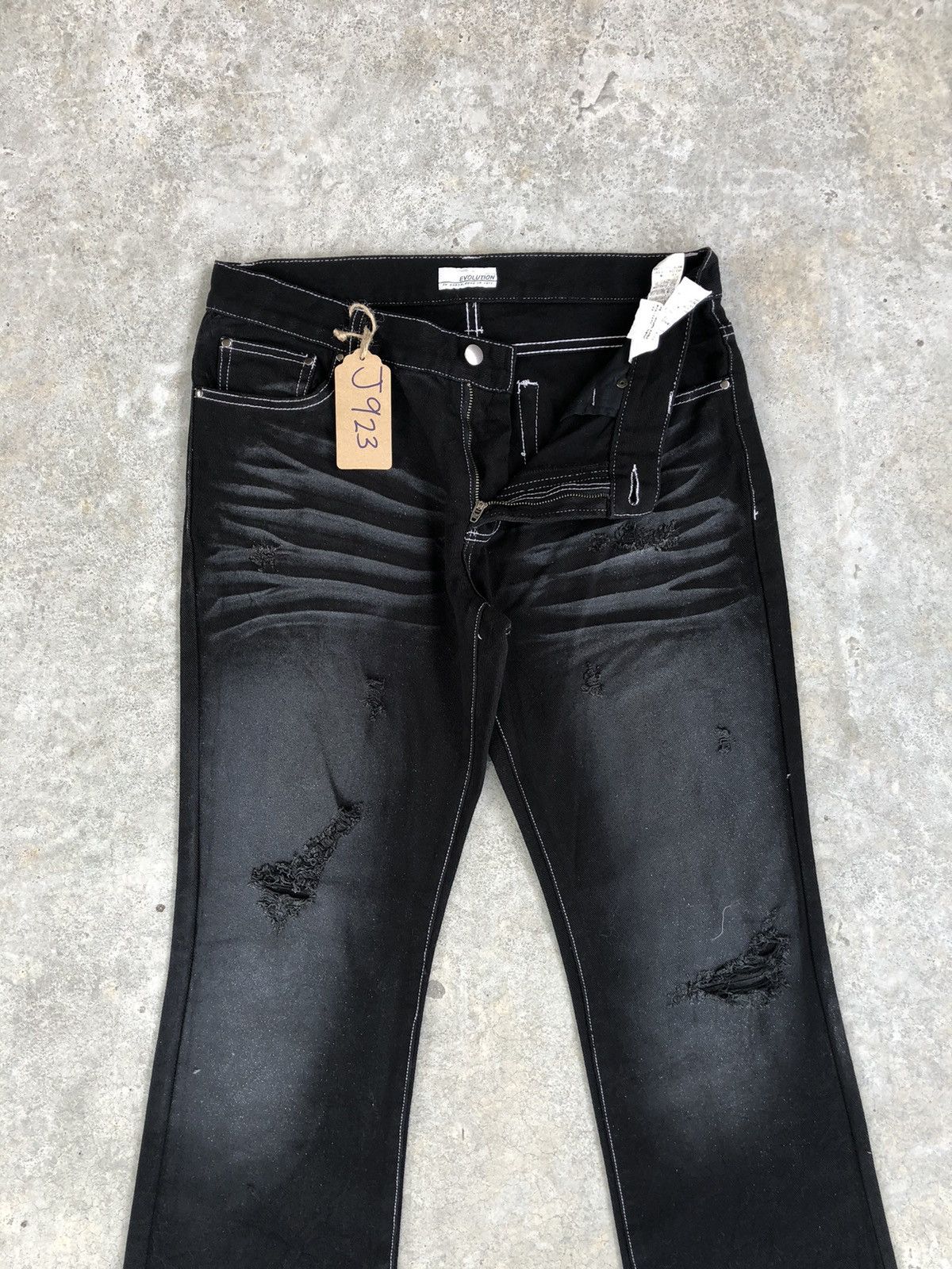 If Six Was Nine Japanese Evolution Flared Jeans Distressed Jeans Size US 32 / EU 48 - 3 Thumbnail