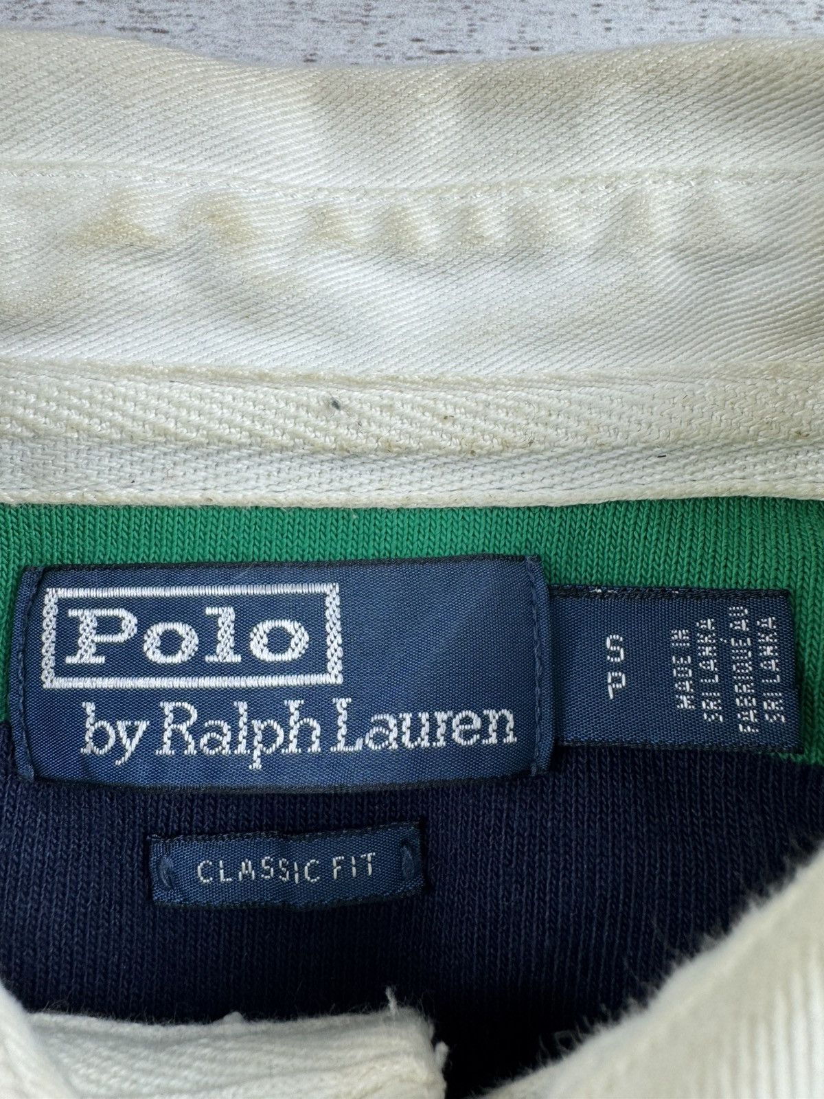 Polo Ralph Lauren Vintage 90S Polo Ralph Lauren Striped Green Retro OldMoney Pullover Longsleeve Size US S / EU 44-46 / 1 - 10 Thumbnail
