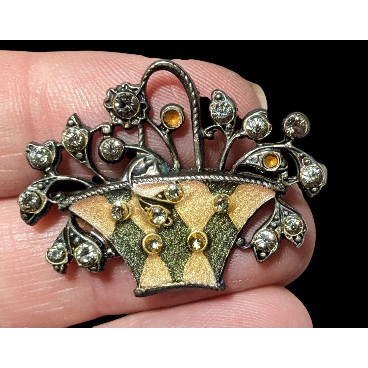 Other Vintage Catherine Popesco France Flower Basket Brooch Size ONE SIZE - 4 Thumbnail