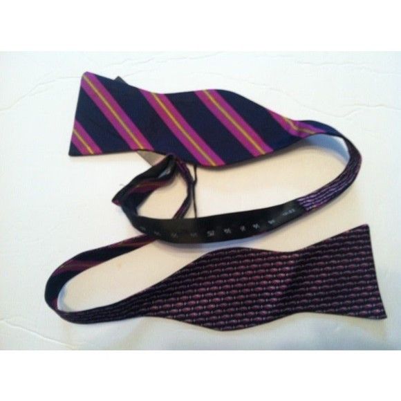 Daniel Cremieux DANIEL CREMIEUX MEN'S NAVY 100%SILK BOW TIE Size ONE SIZE - 7 Thumbnail