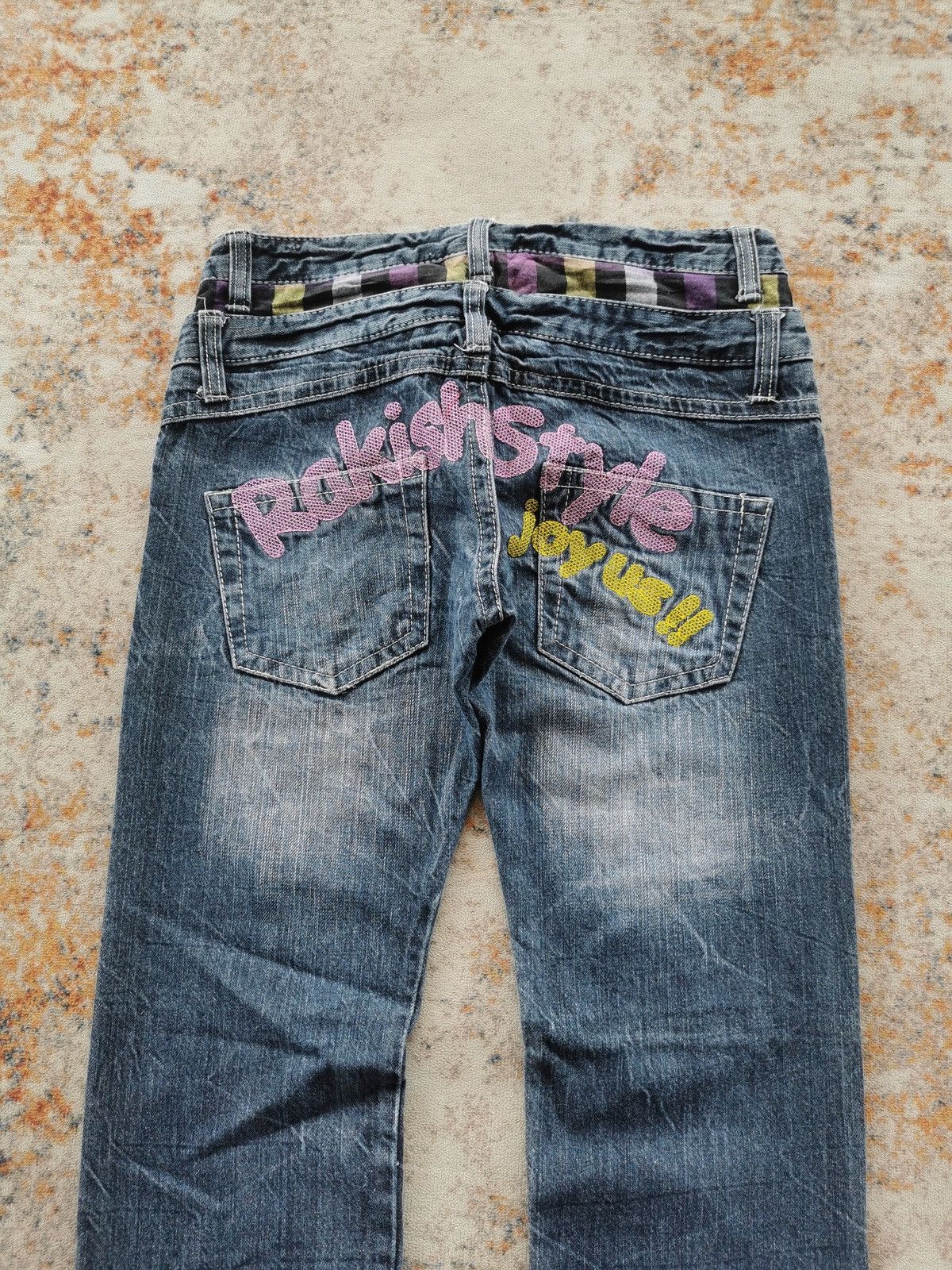 Ed Hardy Colza Japan Rakish Style Funky Girls Double Waist Jeans Size 28" / US 6 / IT 42 - 1 Thumbnail