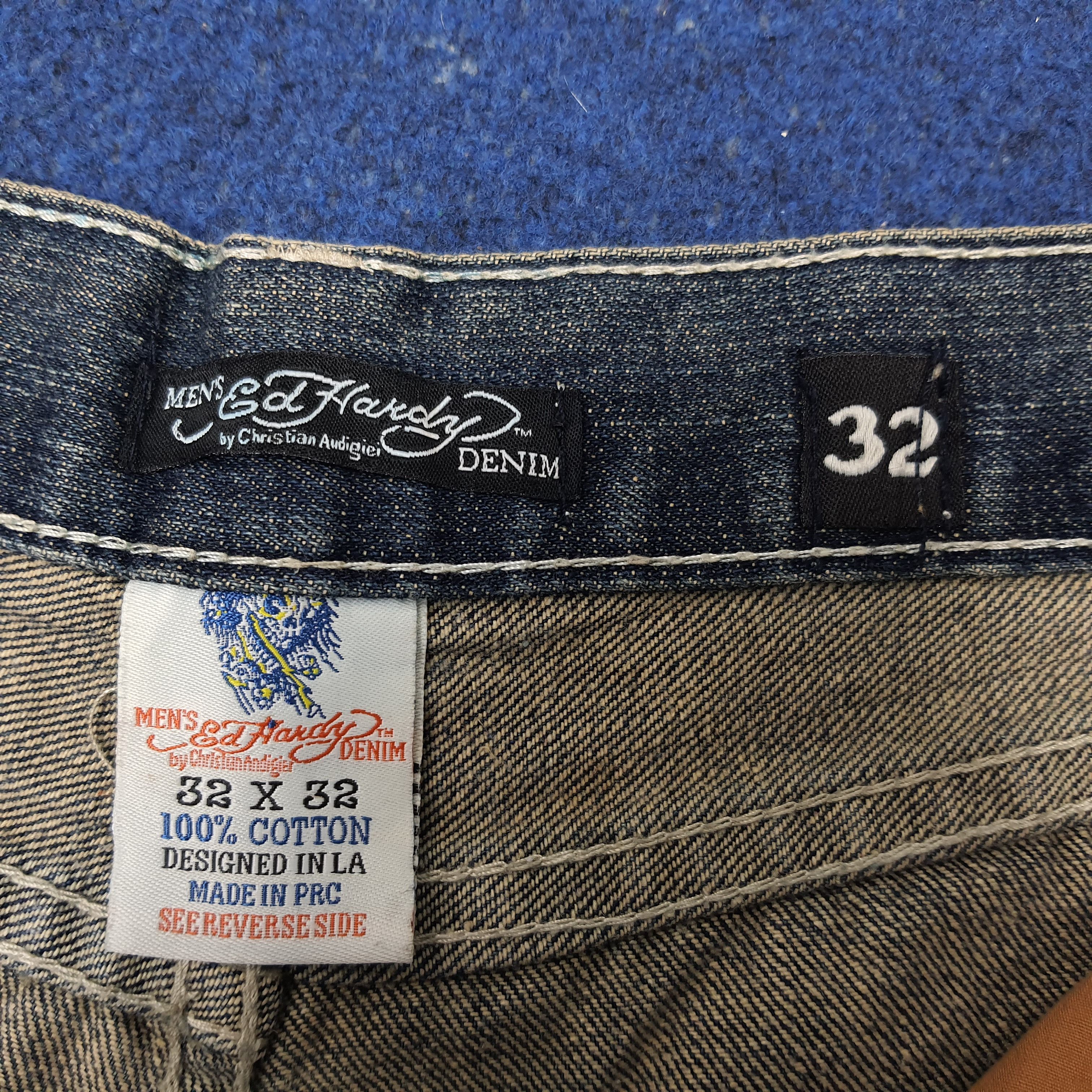 Ed Hardy Vintage Ed Hardy Christian Audigier Custom Logo Jeans C272N1 Size US 31 - 11 Thumbnail
