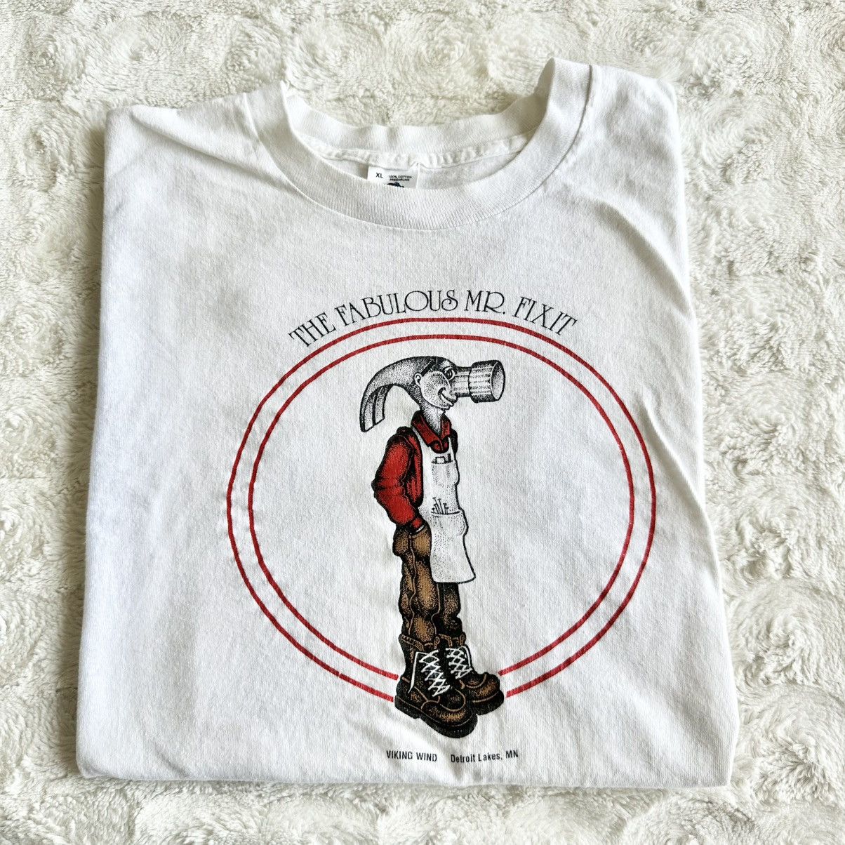 Fruit Of The Loom Vintage Fabulous Mr Fix It Shirt Tee Men XL Detroit Michigan Size US XL / EU 56 / 4 - 1 Thumbnail