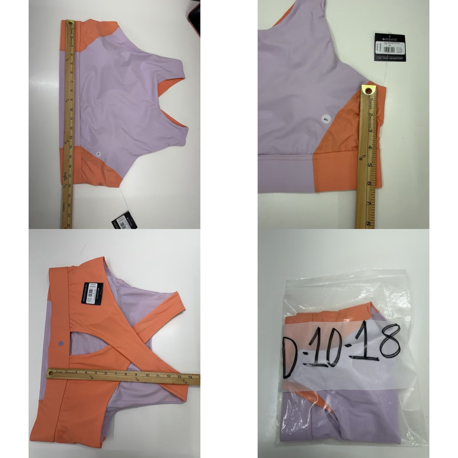 Eddie Bauer Eddie Bauer Womens Shoreline Sport Top Sleeveless Cropped Colorbloc XL Purple Racerback NWTs Sports Bra Shirt Women X L Size XL / US 12-14 / IT 48-50 - 9 Thumbnail