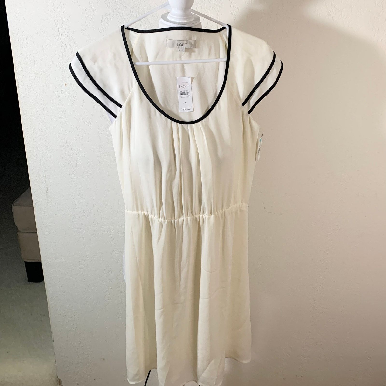 Loft Loft Women's White Dress Size 4 (NWT) Size S / US 4 / IT 40 - 1 Thumbnail