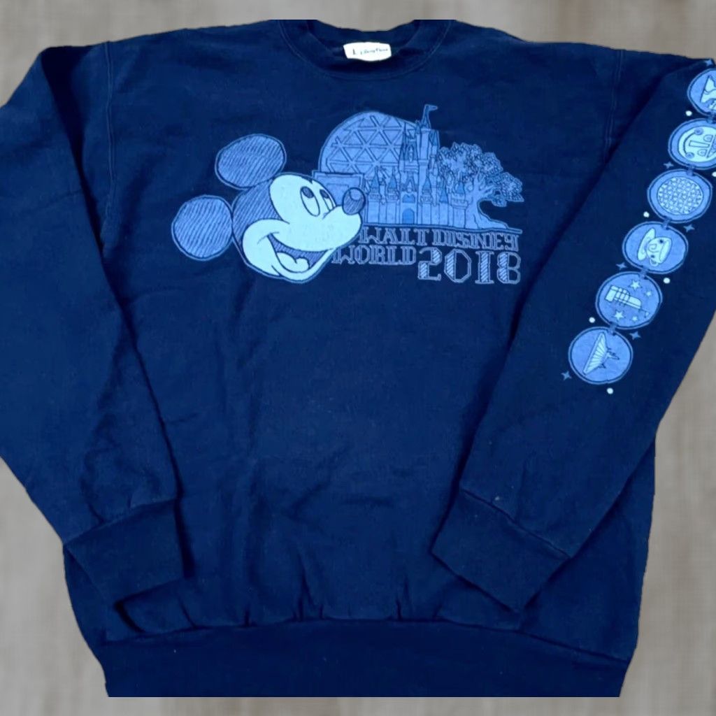 Disney Disney Mickey Mouse Sweatshirt Men Small Blue Crewneck Logo Graphic Print Pullover Casual Kid? Size US S / EU 44-46 / 1 - 1 Thumbnail