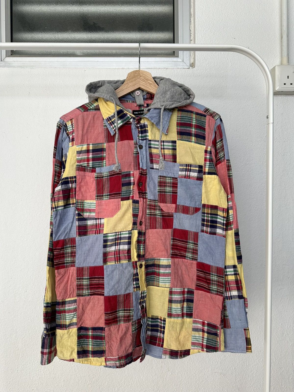 Japanese Brand 2000's Power to The People ( PTTP ) madras patchwork shirt Size US M / EU 48-50 / 2 - 7 Thumbnail