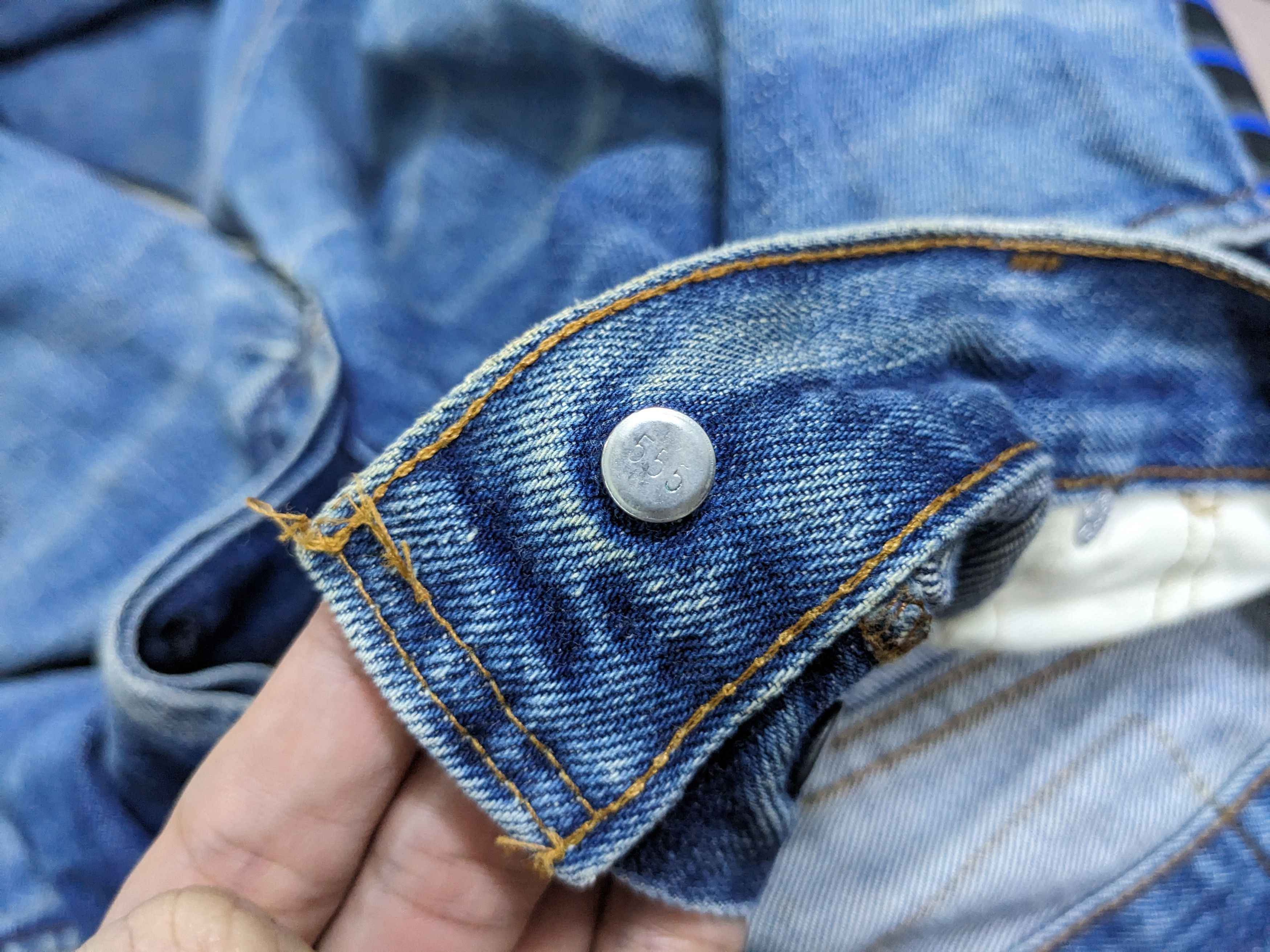 Levi's vintage 90s 501 Levi's 555 Big E Made in Usa selvedge Jeans Size US 31 - 8 Thumbnail