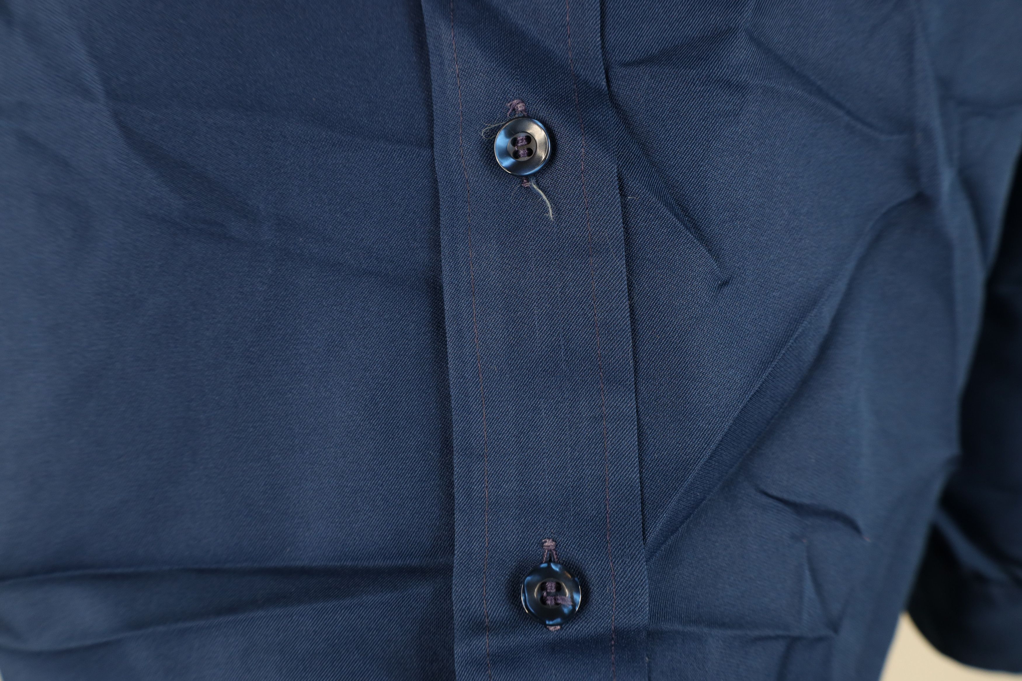 Vintage Vintage 70s Streetwear Knit Collared Button Shirt Blue Size US M / EU 48-50 / 2 - 8 Thumbnail