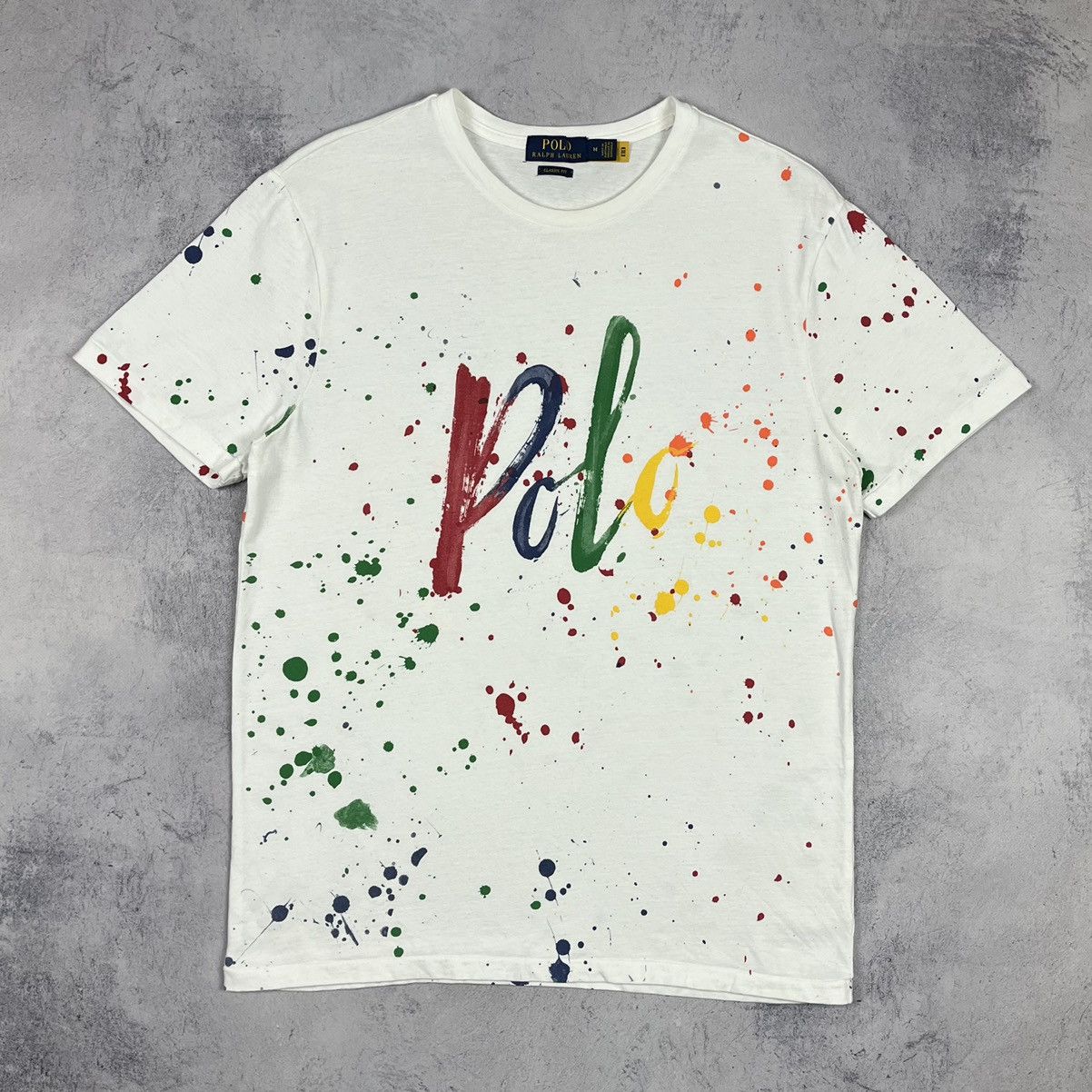 Polo Ralph Lauren Designer Polo Ralph Lauren rare paint spatter T Shirt Size US M / EU 48-50 / 2 - 2 Thumbnail
