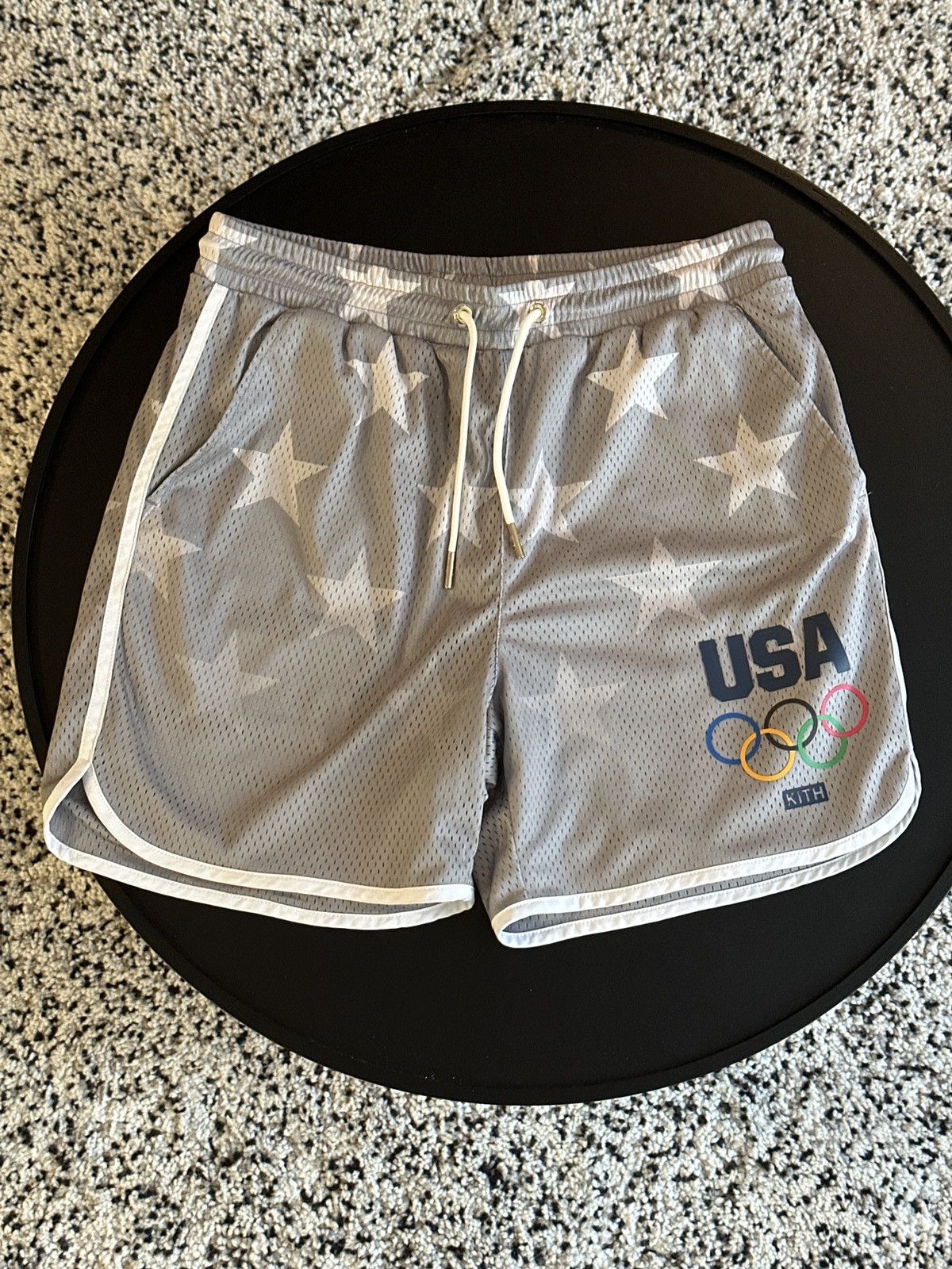 Kith Kith for Team USA Stars Jordan Mesh Short Grey MEDIUM | Grailed