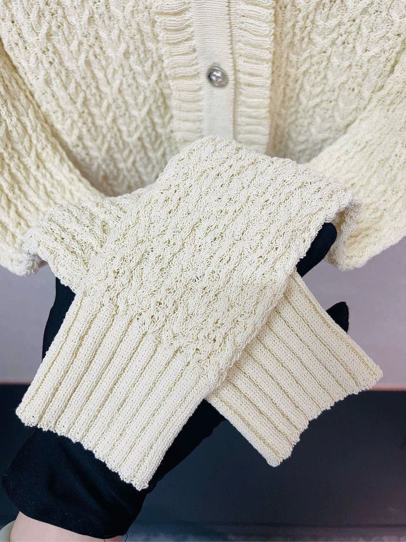 Chanel Chanel 25C milky white ruffle knitwear jacket 2504-Nextarro Size XS / US 0-2 / IT 36-38 - 4 Thumbnail