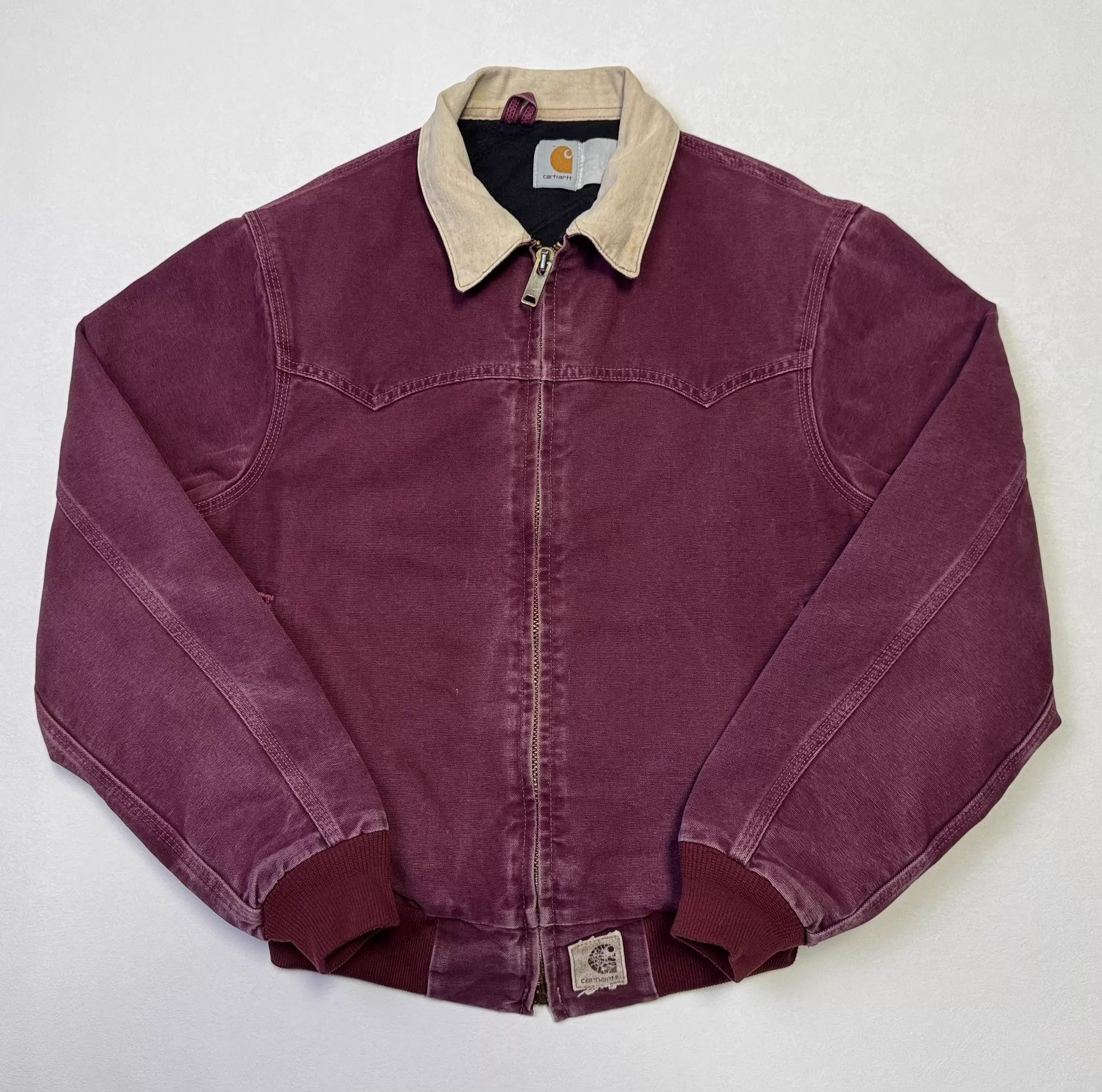 Carhartt Vintage Carhartt JQ2246 Wine M Santa Fe Jacket Size US M / EU 48-50 / 2 - 2 Thumbnail