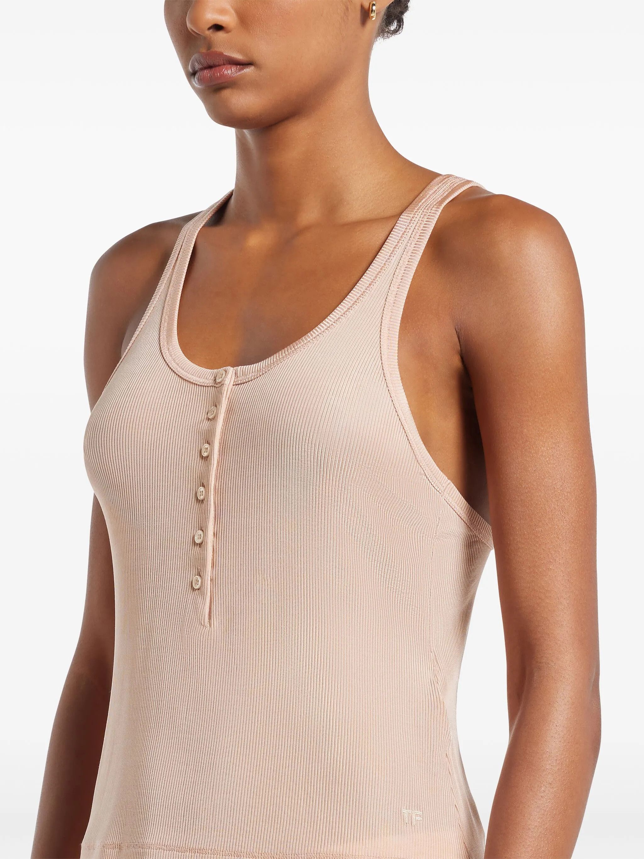 Tom Ford o1w1db10525 TSJ572 Ribbed Tank Top in Pink Size S / US 4 / IT 40 - 5 Thumbnail