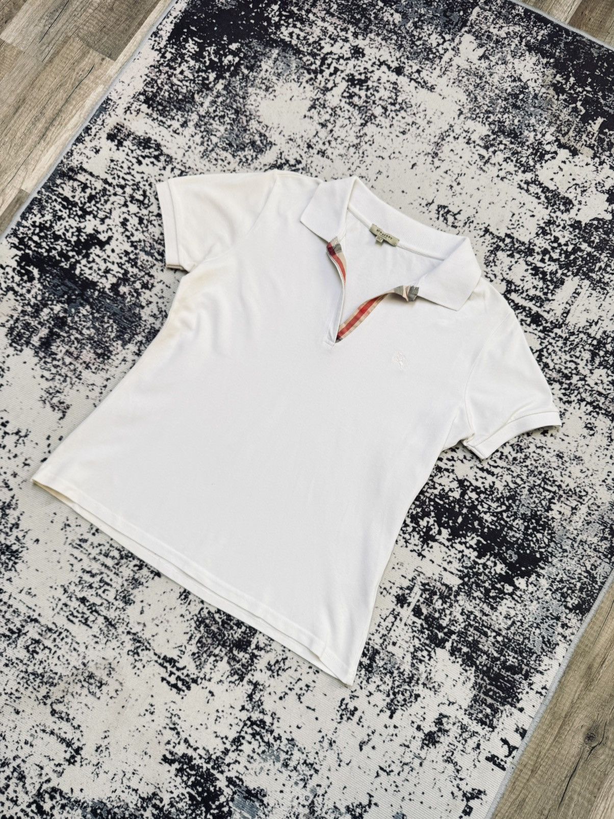 Burberry × Vintage Burberry Brit London Nova Check women Print Polo Shirt Size US M / EU 48-50 / 2 - 2 Thumbnail