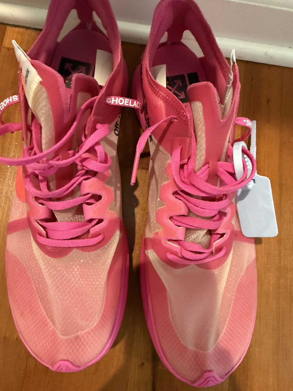Nike × Off-White Men’s Nike Zoom Fly Tulip Pink Sz 13 Off-White Size US 13 / EU 46 - 16 Thumbnail