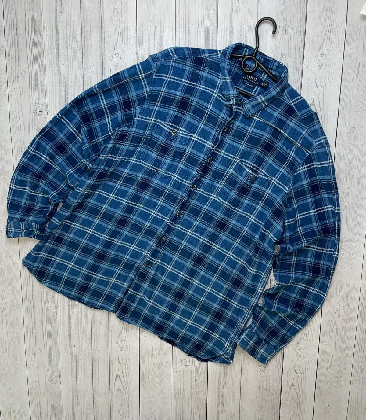 Polo Ralph Lauren Vintage polo Ralph Lauren plaid blue shirt size XXL Size US XXL / EU 58 / 5 - 1 Thumbnail