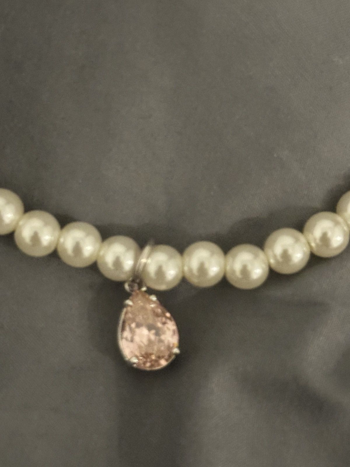 Vintage Pearl necklace with customize diamond Size ONE SIZE - 2 Thumbnail
