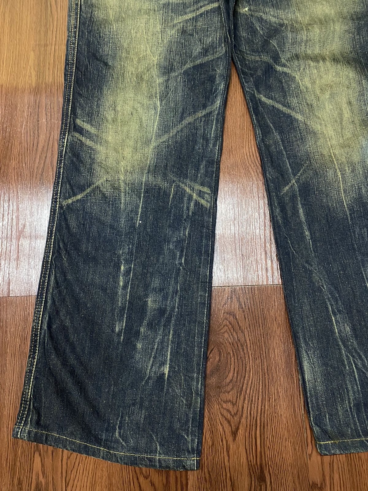 Edwin Vintage Edwin 503 Blue Trip Mud Wash Baggy Style Denim Size US 35 - 5 Thumbnail