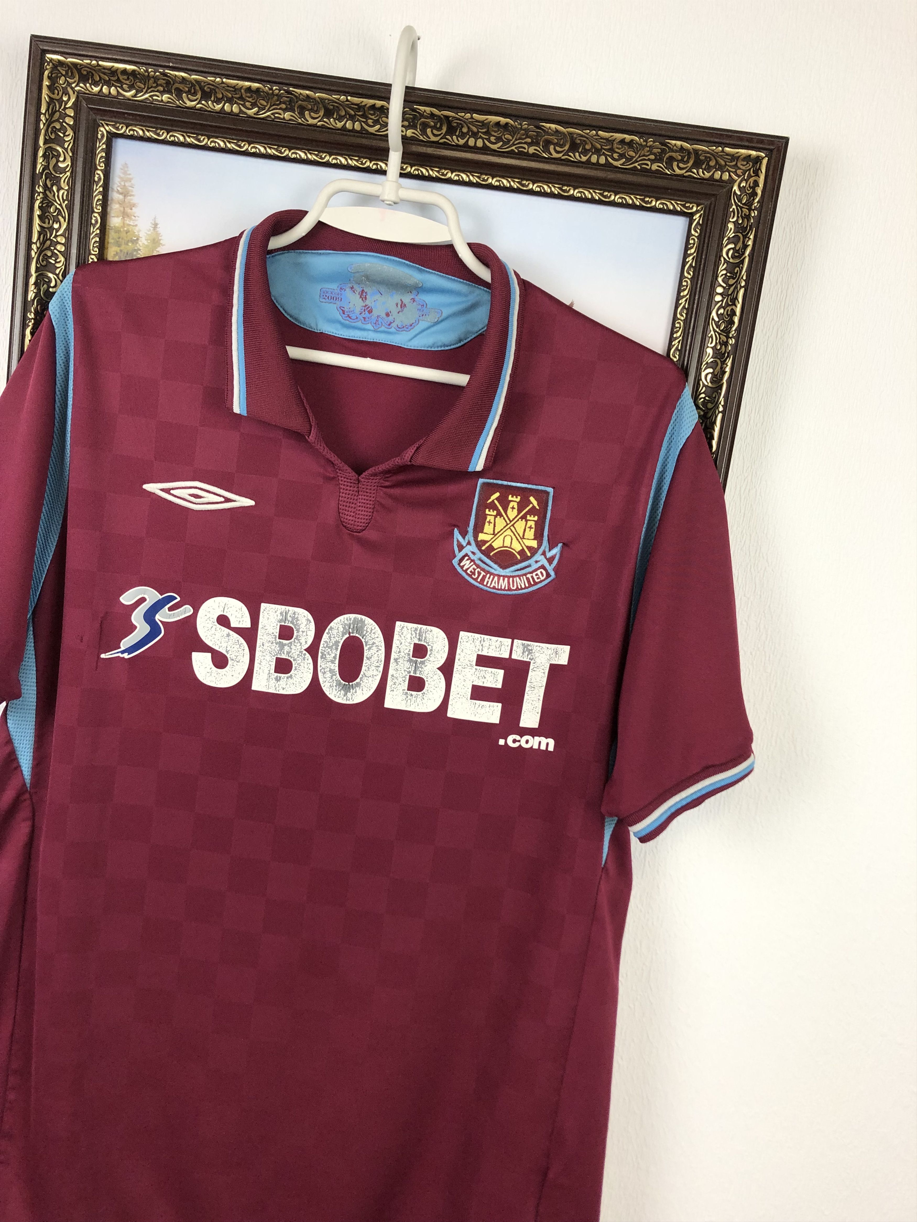 Umbro West Ham United Home football shirt 2009 Soccer Jersey Rare Size US M / EU 48-50 / 2 - 4 Thumbnail