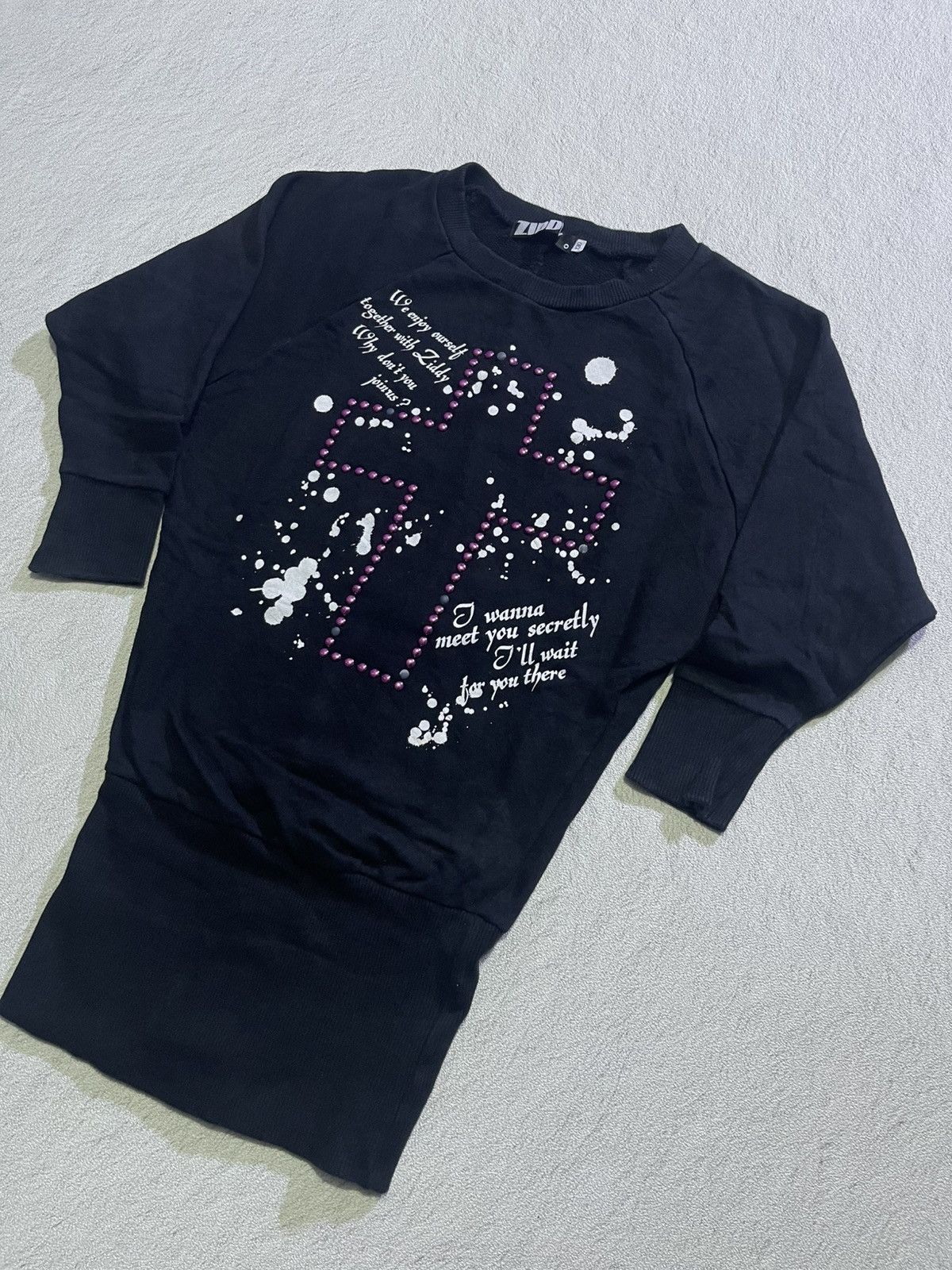 Hysteric Glamour Y2K ZIDDY long sleeve tshirt motif cross glitter Size M / US 6-8 / IT 42-44 - 2 Thumbnail