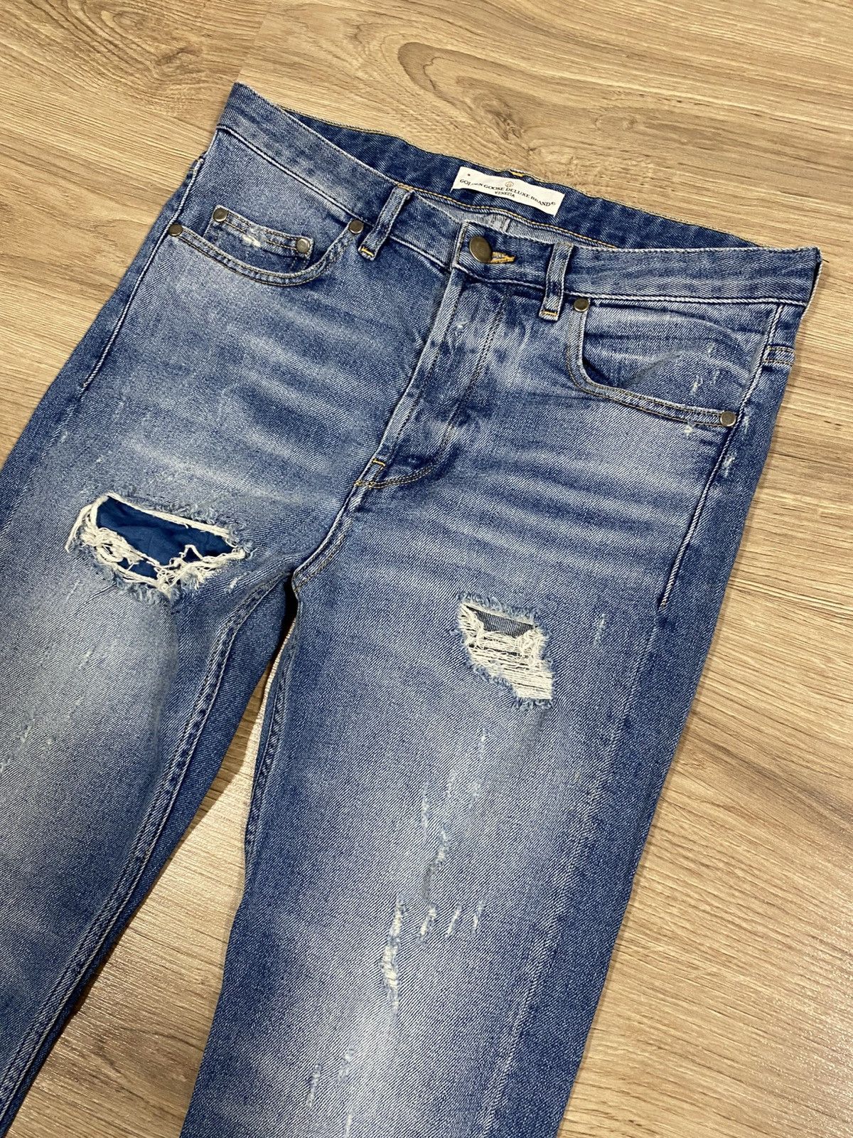 Golden Goose Golden Goose Made in Japan Skinny Fit Distressed Denim Jeans Size 27" / US 4 / IT 40 - 3 Thumbnail