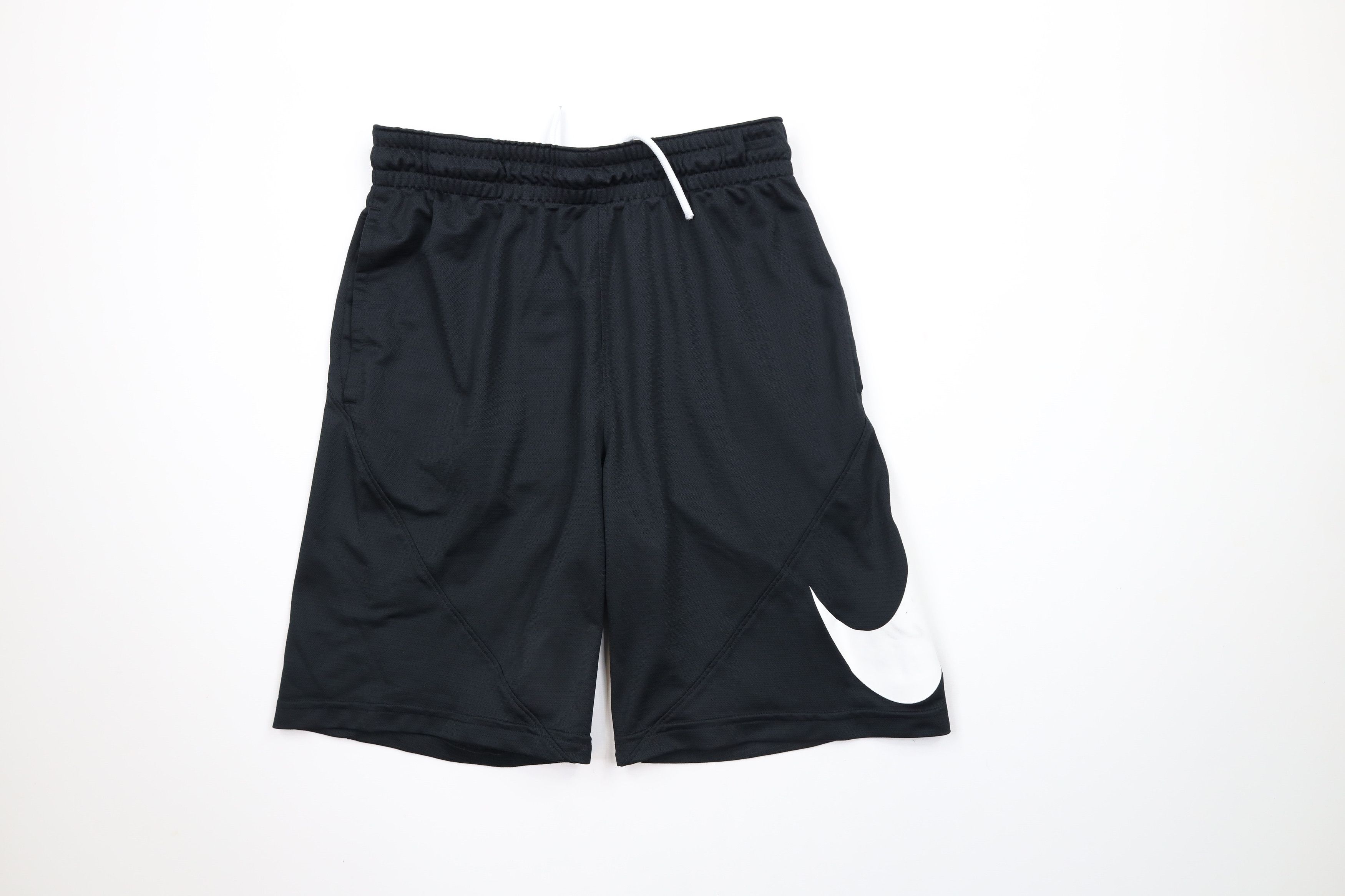 Nike × Vintage Vintage Nike Logo Above Knee Gym Basketball Shorts Black Size US 32 / EU 48 - 1 Thumbnail