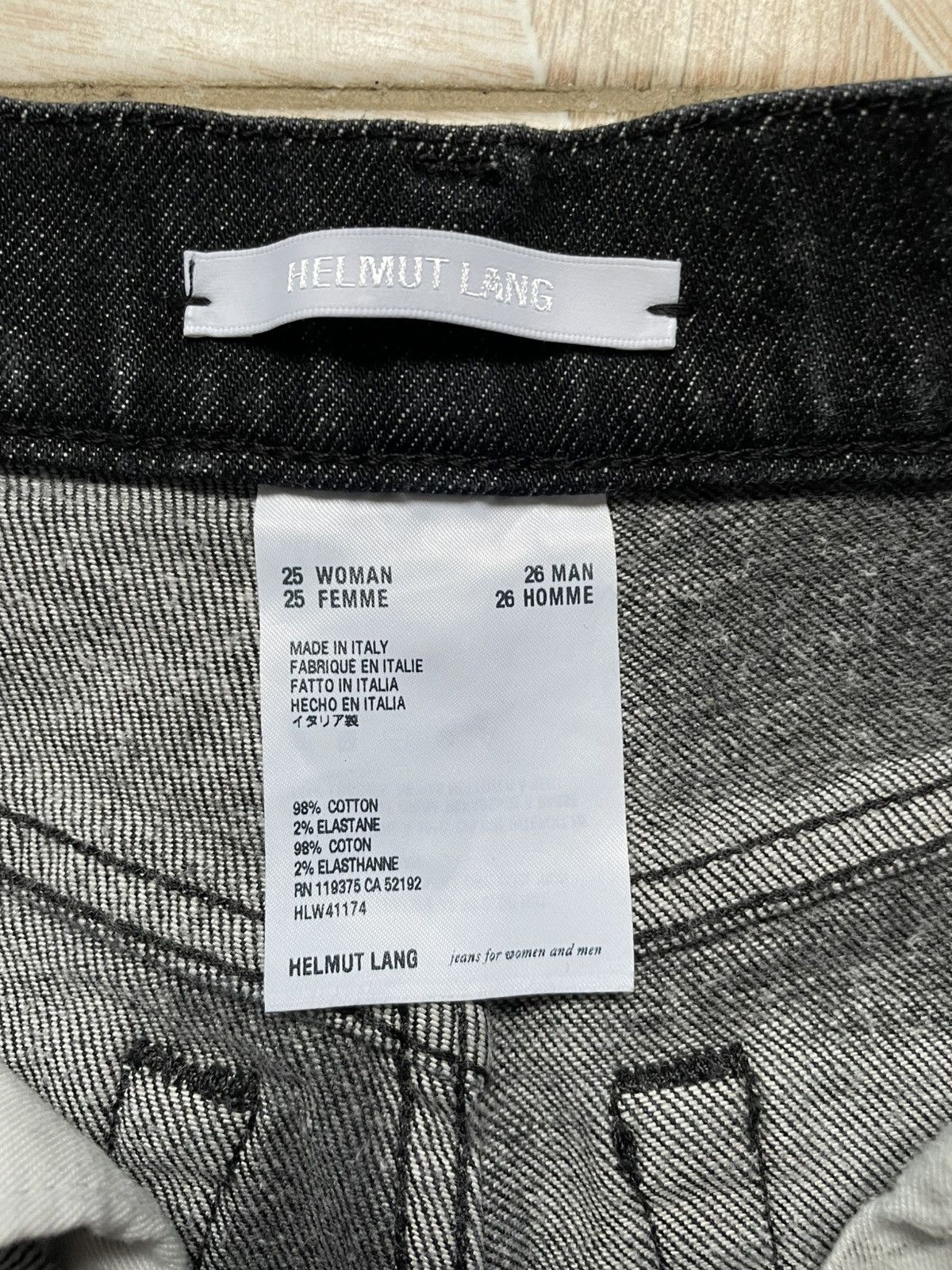 Helmut Lang Italy Helmug Lang Black Masc Hi Straight Cropped Denim Jeans Size 25" / US 0 / IT 36 - 13 Thumbnail