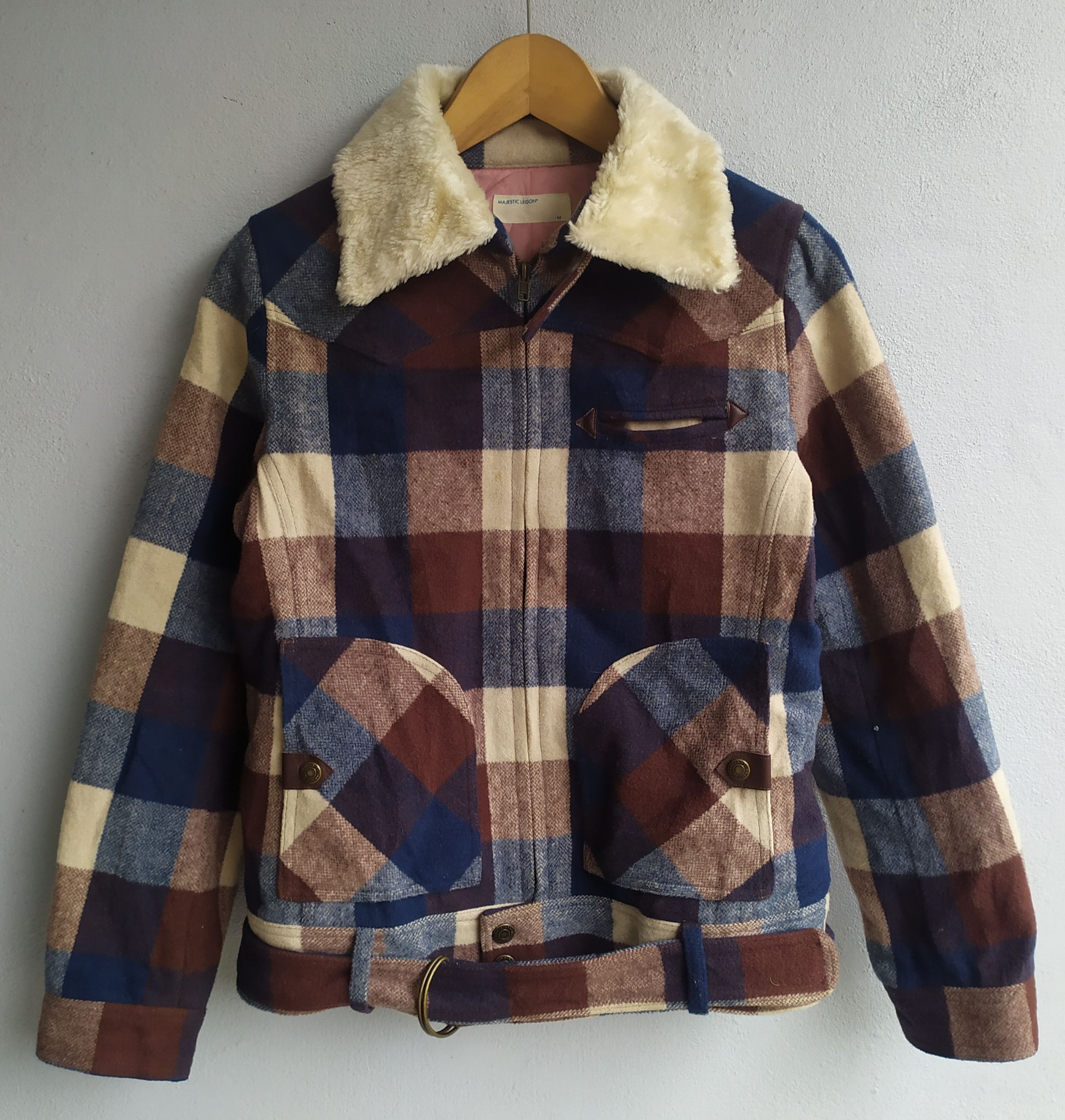 Flannel × Japanese Brand Women's Majestic Legon Plaid Flannel Jacket Size M / US 6-8 / IT 42-44 - 1 Thumbnail