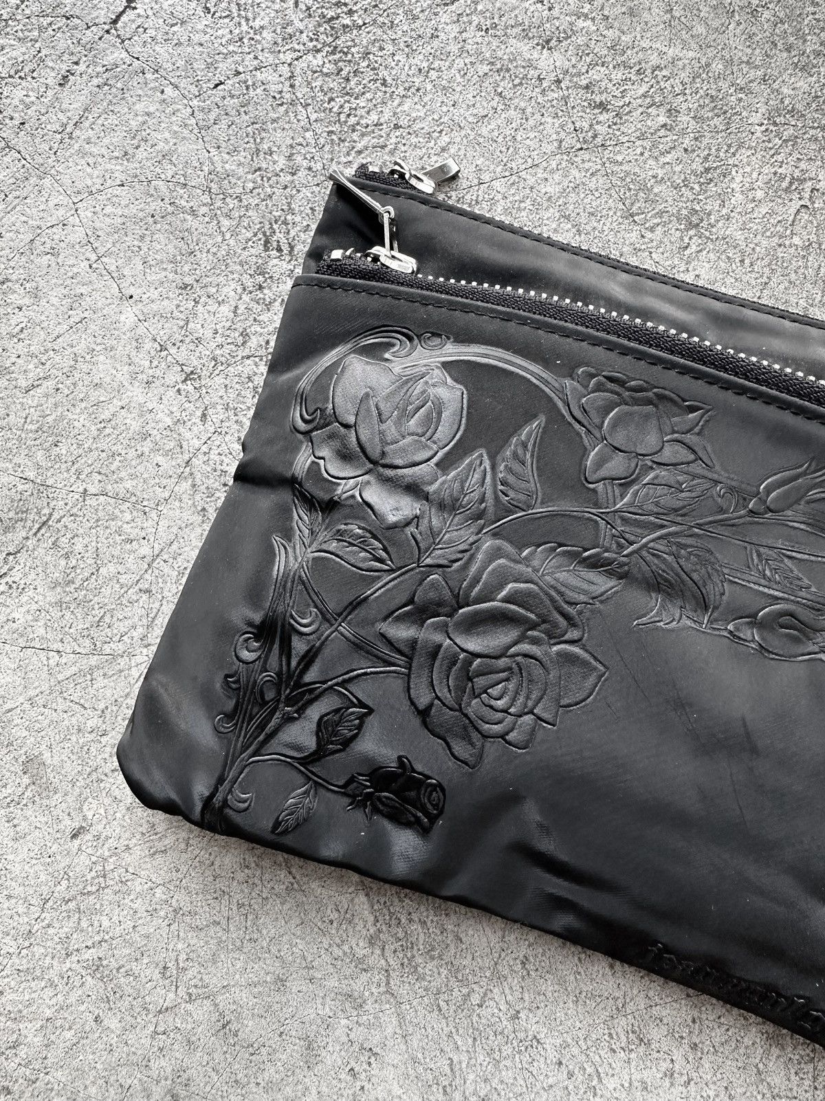 Jean Paul Gaultier Black Rose Embossed Pouch Size ONE SIZE - 5 Thumbnail
