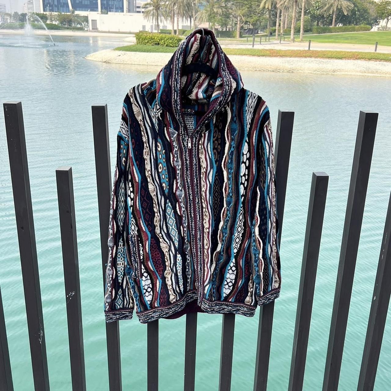 Bright Geccu 3D Multi Colour Merino Wool Hoodie Sweater Knit