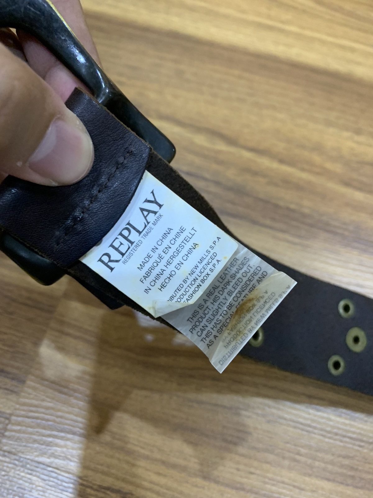 Other × Replay REPLAY FULL METAL STUDDED LEATHER BELT Size 32 - 6 Thumbnail