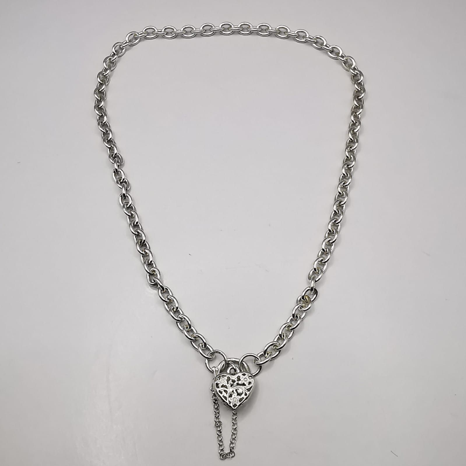 Sterling Silver Vintage Jewelry Chain,925 Sterling Silver,Signed 32,22g Size ONE SIZE - 3 Thumbnail