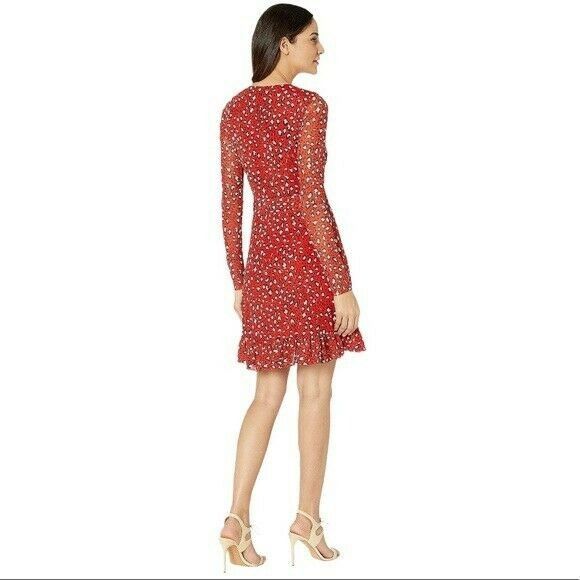 Sanctuary Sanctuary Emma Ruffled Wrap Dress, Red, Size M Size M / US 6-8 / IT 42-44 - 2 Thumbnail
