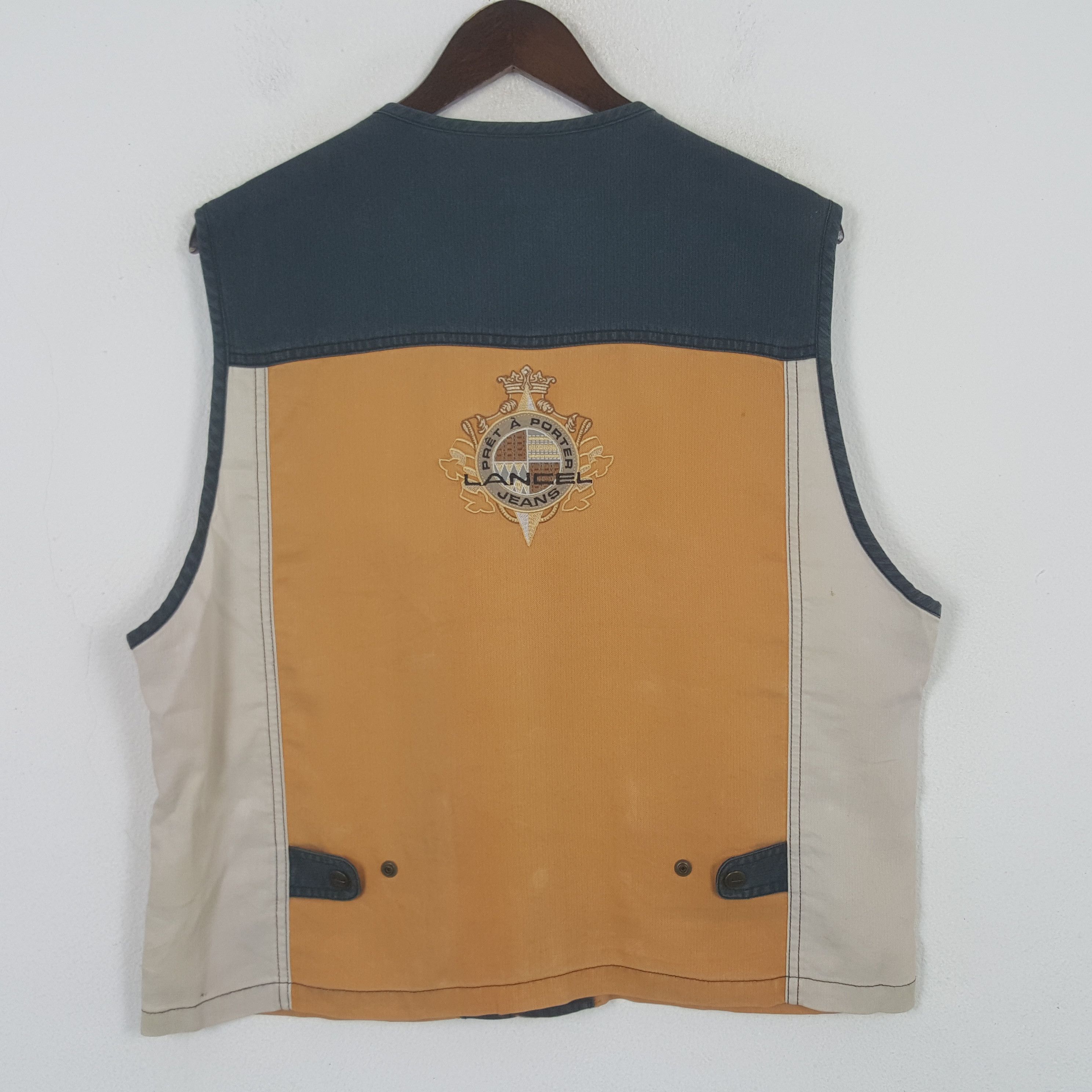 Lancel Vintage Lancel Paris Jeans Vest Jacket Size US M / EU 48-50 / 2 - 1 Thumbnail