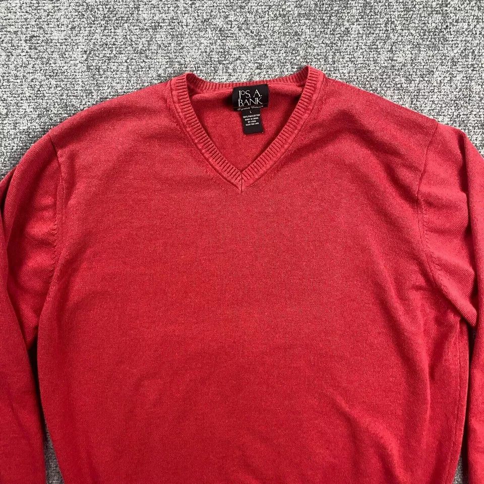 Jos. A. Bank Jos A Bank Sweater L V-Neck Signature Collection Pima Cotton Size US L / EU 52-54 / 3 - 2 Thumbnail