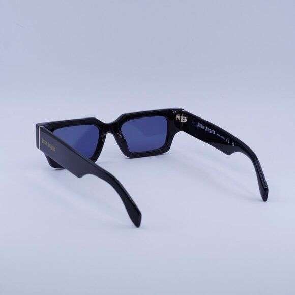 Palm Angels Palm Angels PERI086 HYDE 1045 Sunglasses Black Rectangle Size ONE SIZE - 7 Thumbnail