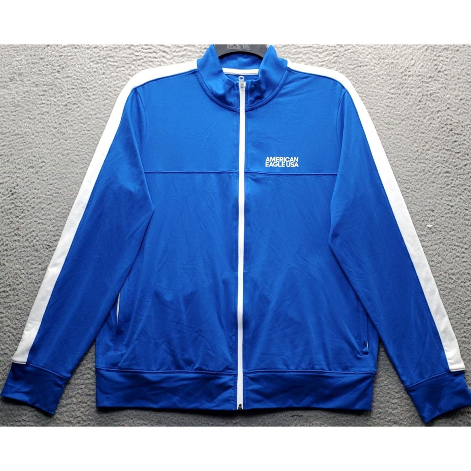 American Eagle Outfitters American Eagle Outfitters Track Jacket Mens L Blue Athletic Long Sleeve Full Zip Size US L / EU 52-54 / 3 - 2 Thumbnail