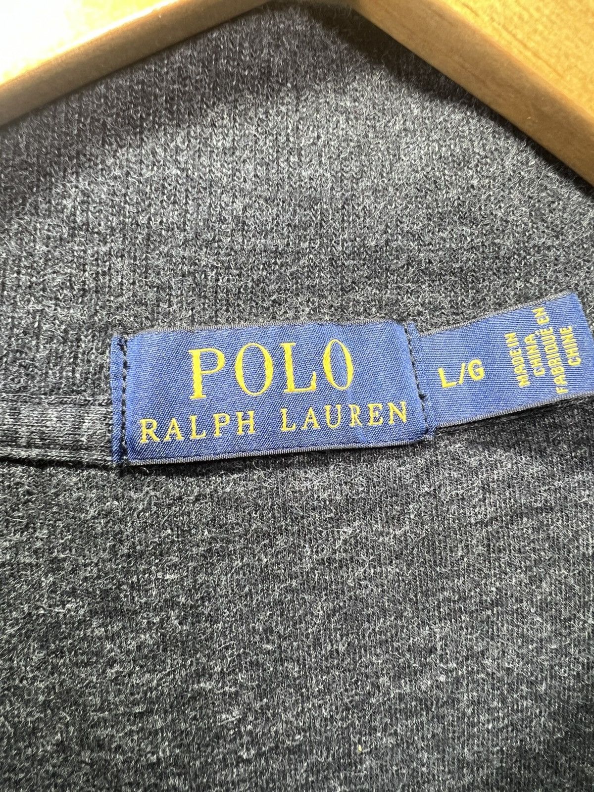Polo Ralph Lauren Polo Ralph Lauren Sweater Men's Large Dark Gray Quarter Zip Size US L / EU 52-54 / 3 - 5 Thumbnail