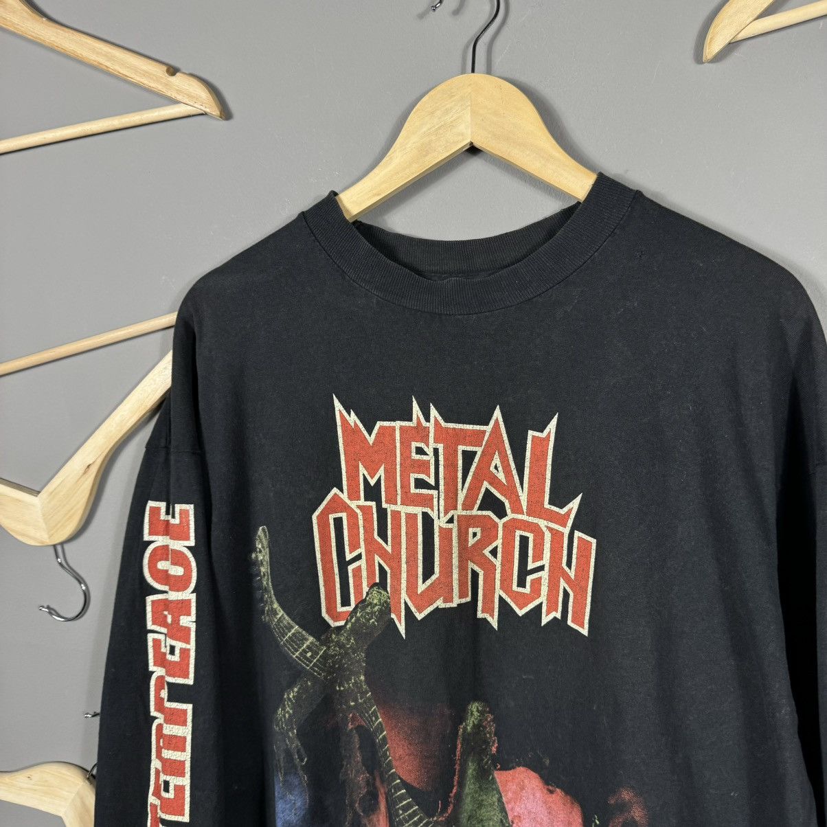 Band Tees Vintage 1999 METAL CHURCH Masterpeace Long Sleeve T-shirt Size US XL / EU 56 / 4 - 6 Thumbnail