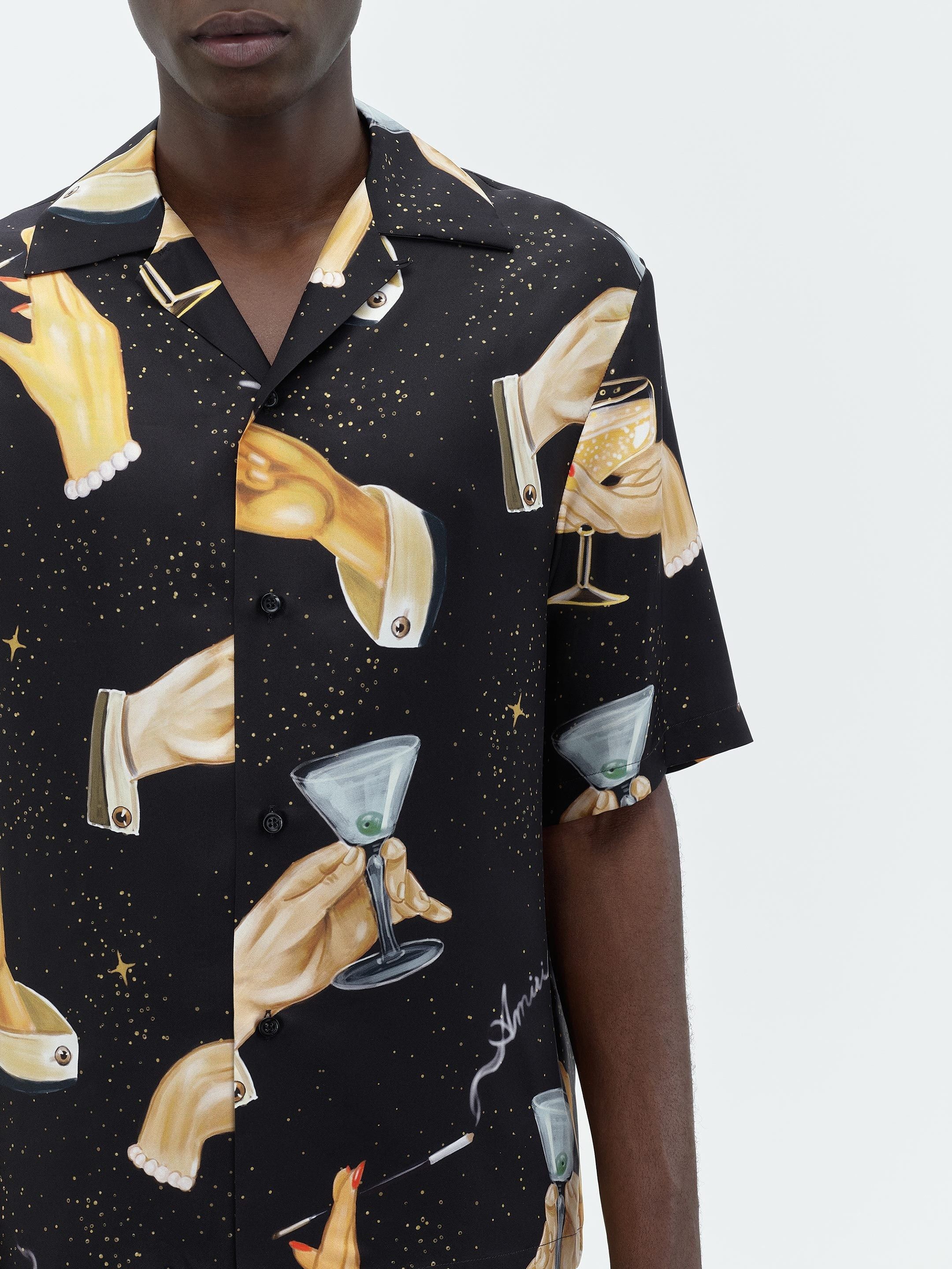 Amiri o1w1db10325 Champagne Bowling Shirt in Multicolor Size US M / EU 48-50 / 2 - 6 Thumbnail