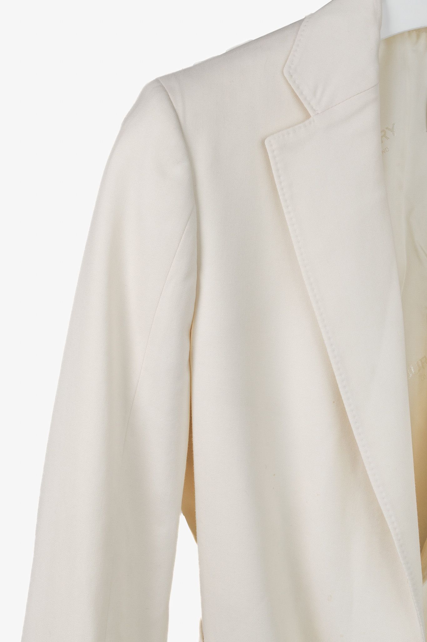 Burberry Burberry Cream Wool Oversized Belted Blazer Size M / US 6-8 / IT 42-44 - 5 Thumbnail