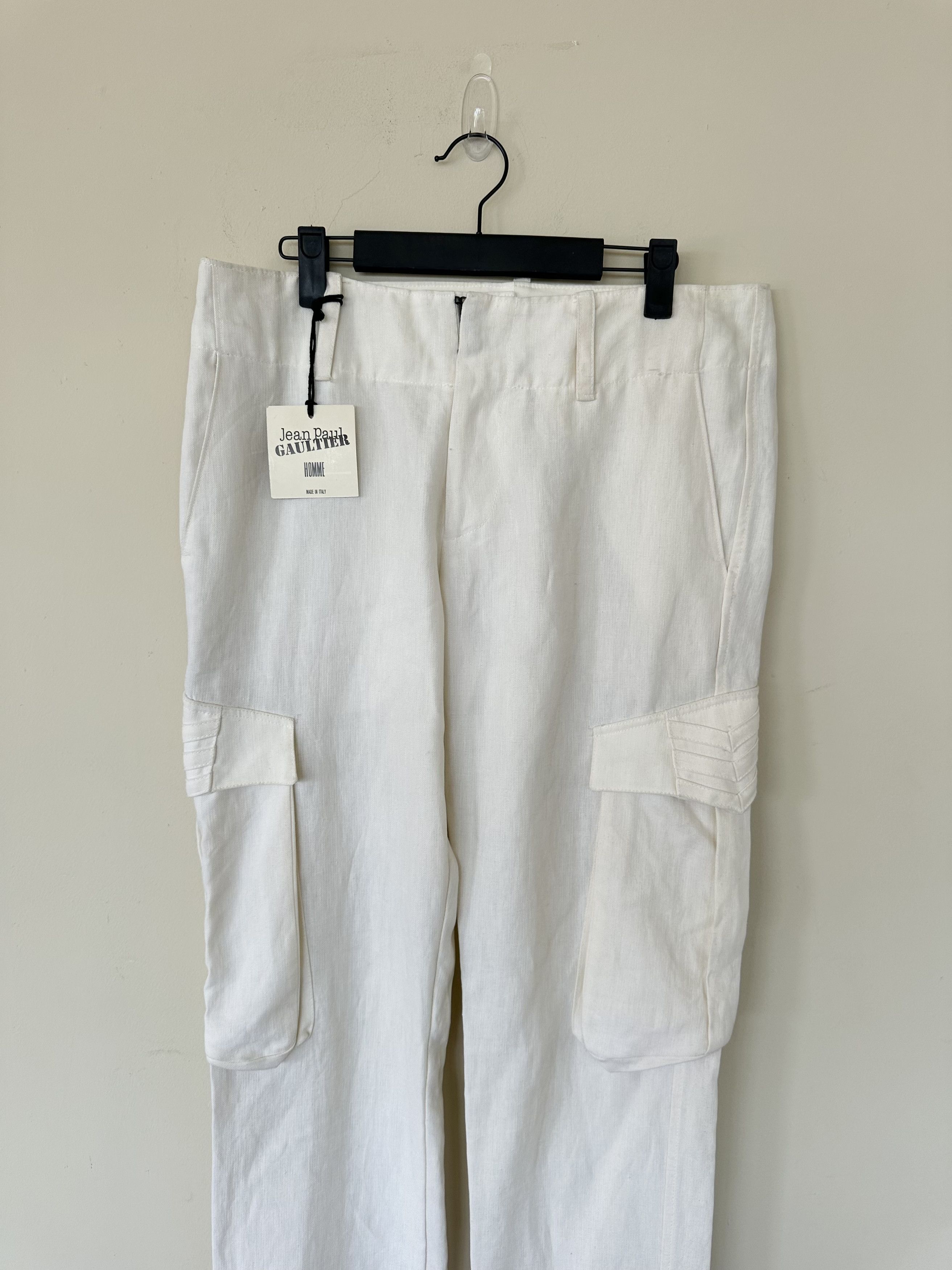 image of Jean Paul Gaultier Runway Jpg Trousers NWT in White, Men's (Size 31)