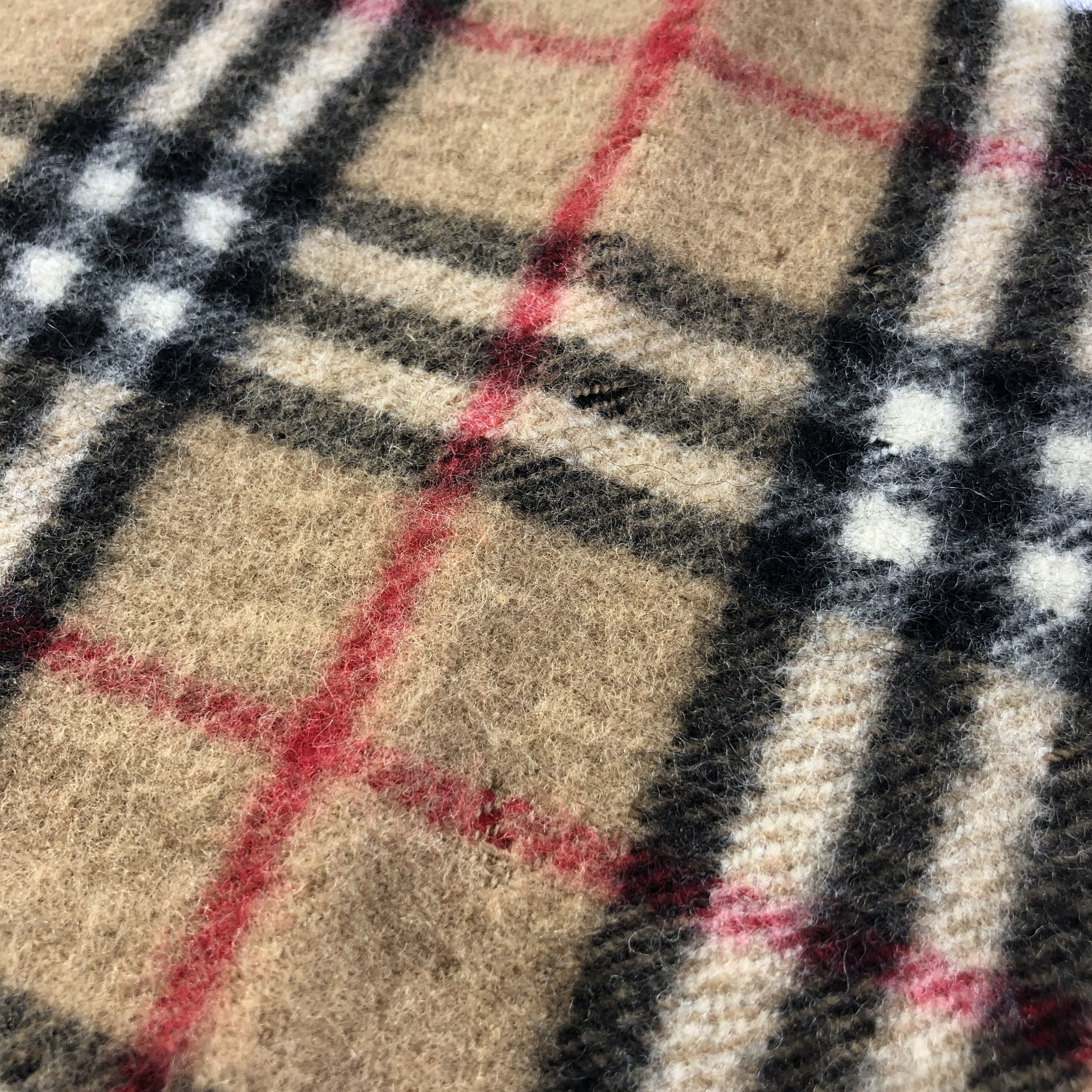 Burberry Burberrys Tan Nova Check Wool Scarf Muffler V1388 Size ONE SIZE - 9 Thumbnail