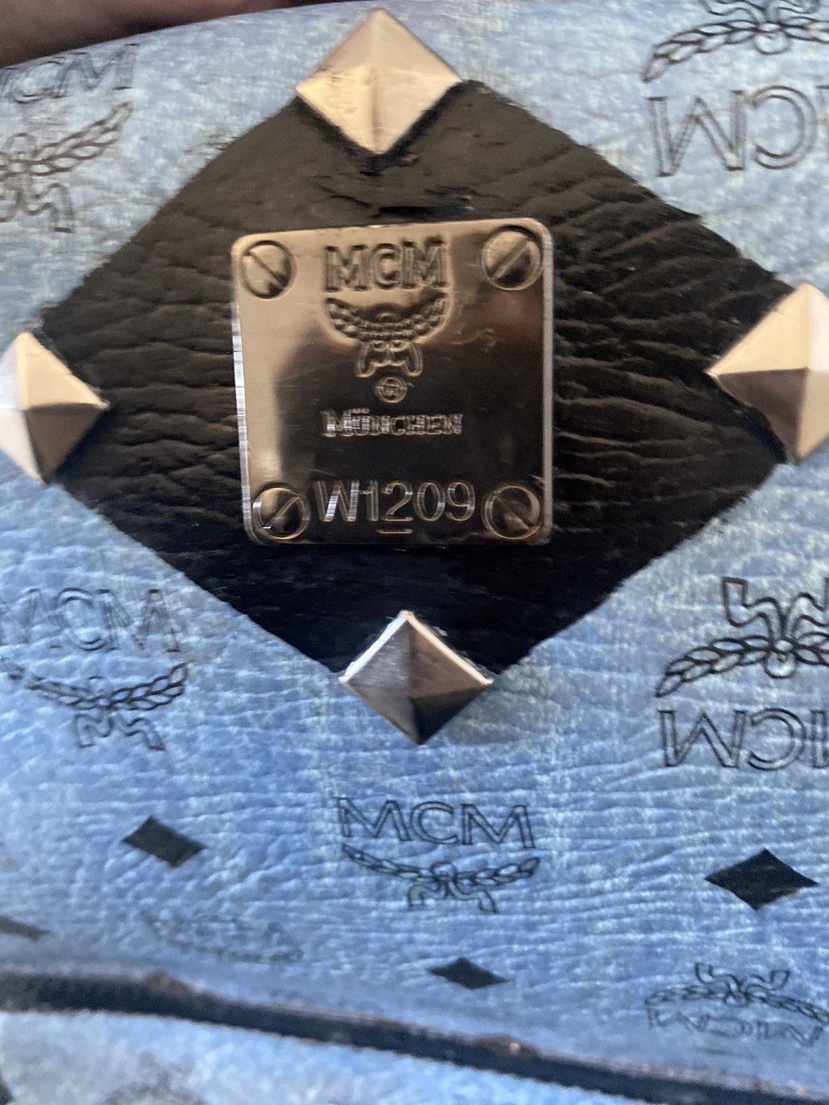 Light Blue customize MCM Backpack