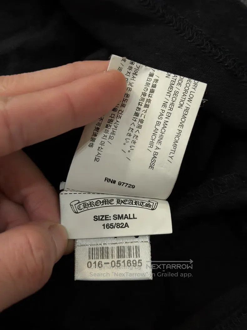 Chrome Hearts CHROME HEARTS Size S Black v-neck short sleeve t-shirt Size US S / EU 44-46 / 1 - 4 Thumbnail